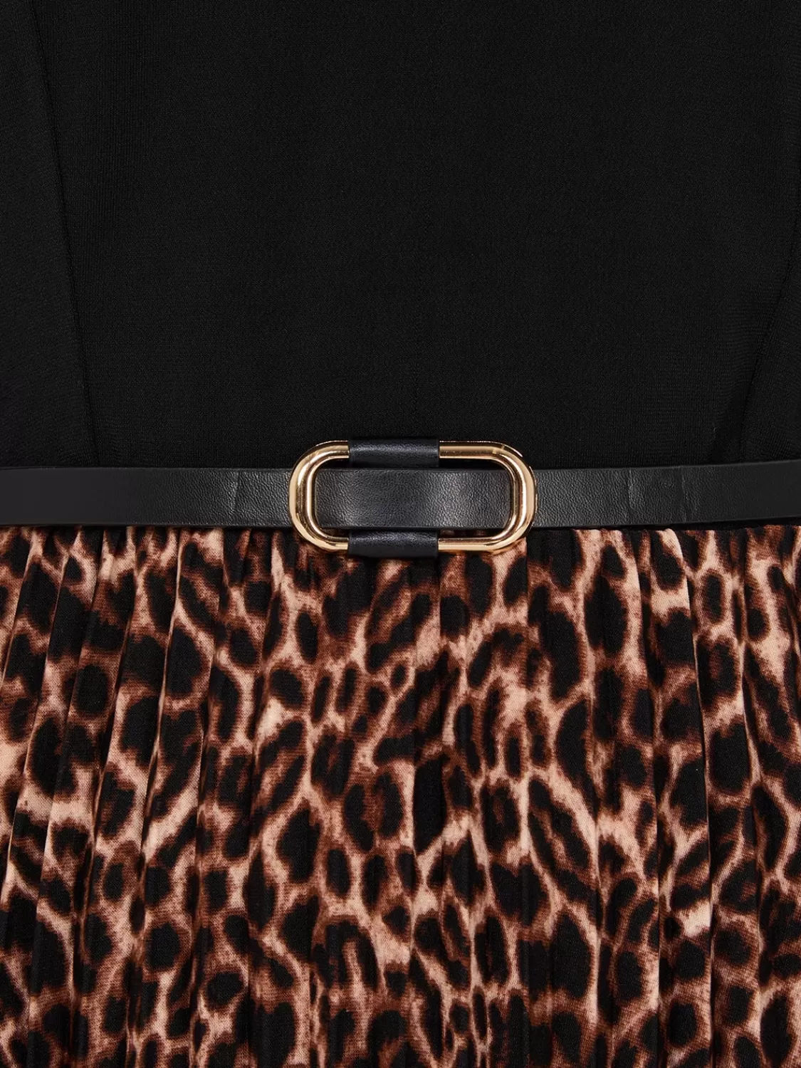 Suzy Shier Work Dresses | Dresses*2-Fer Animal Print Belted Dress