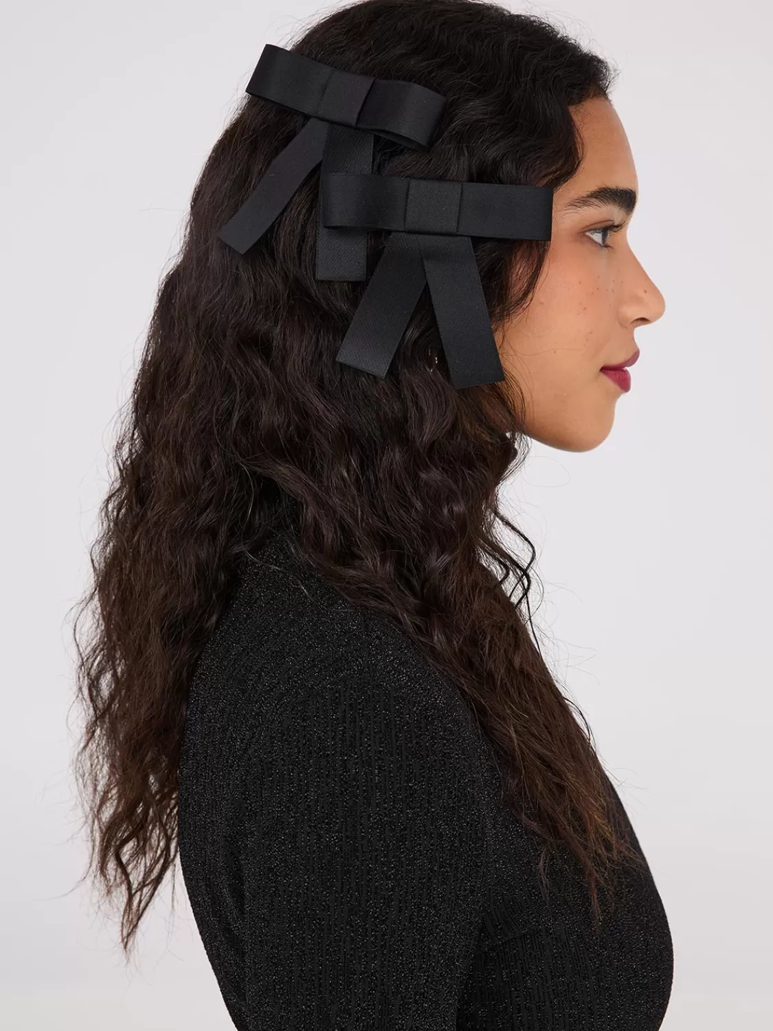 Suzy Shier Hair Accessories*2-Pack Bow Hair Clips