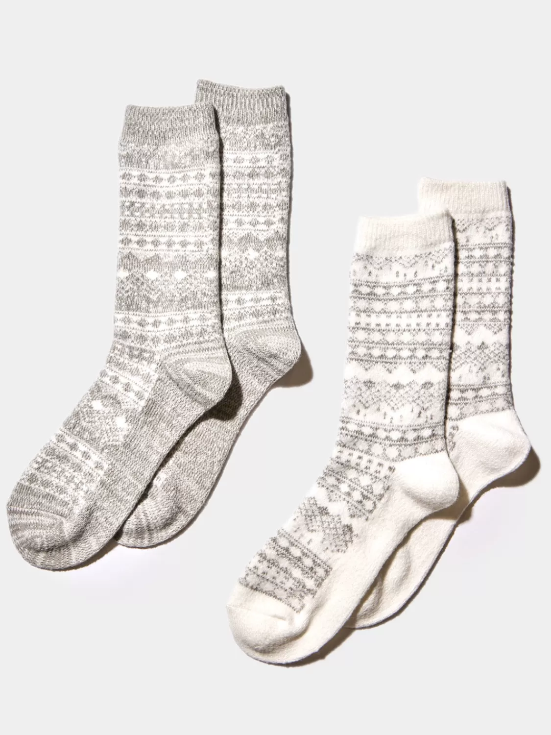 Suzy Shier Socks & Tights*2-Pack Norwegian Knit Socks