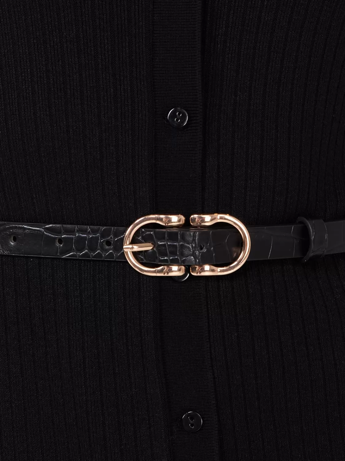 Suzy Shier Belts, Handbags & Shoes*2-Pack Of Double Horseshoe Buckle Belts