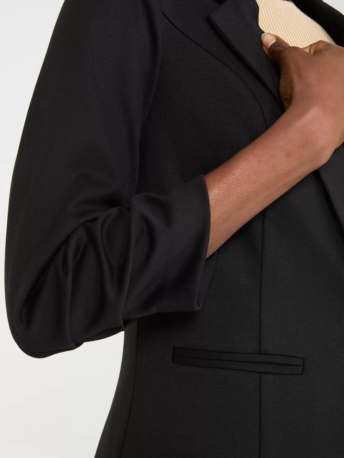 Suzy Shier Blazers & Vests*3/4 Ruched Sleeve Blazer
