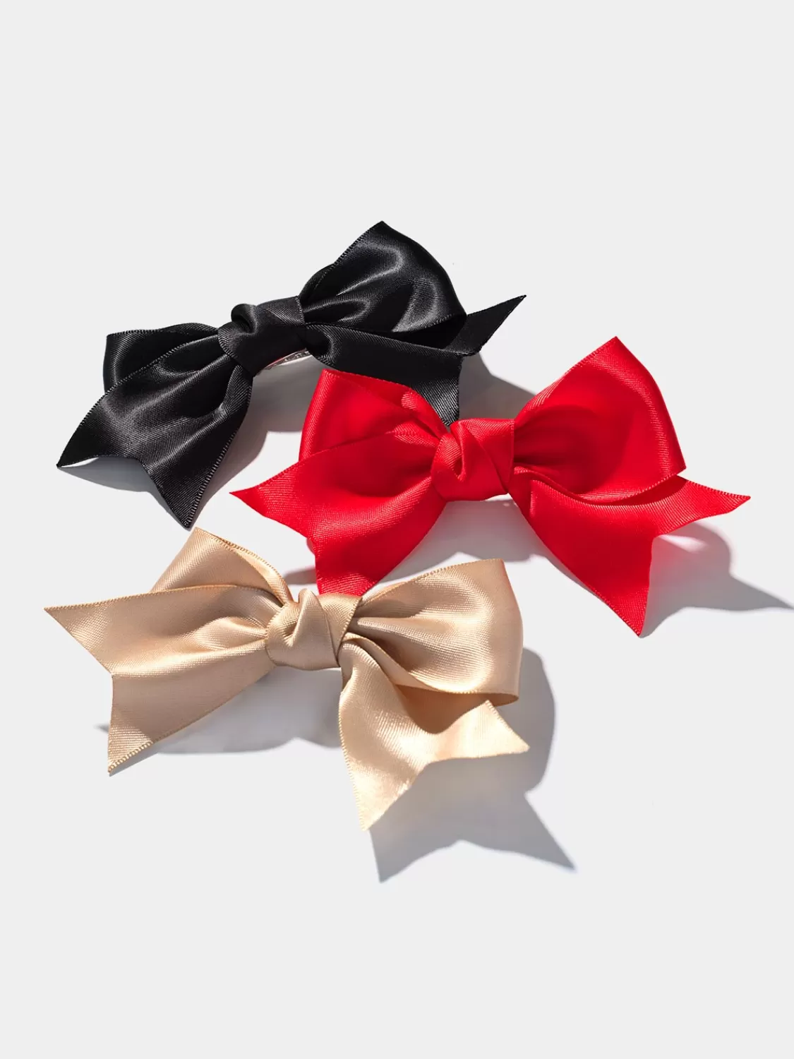Suzy Shier Hair Accessories*3-Pack Satin Bow Hair Clips