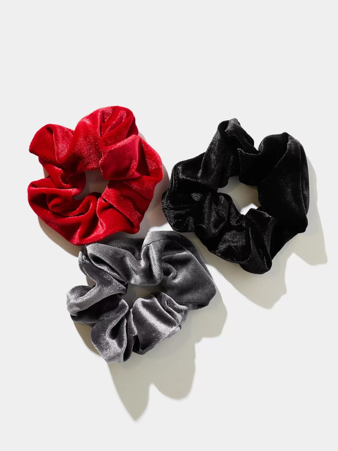 Suzy Shier Hair Accessories*3-Pack Velvet Scrunchies