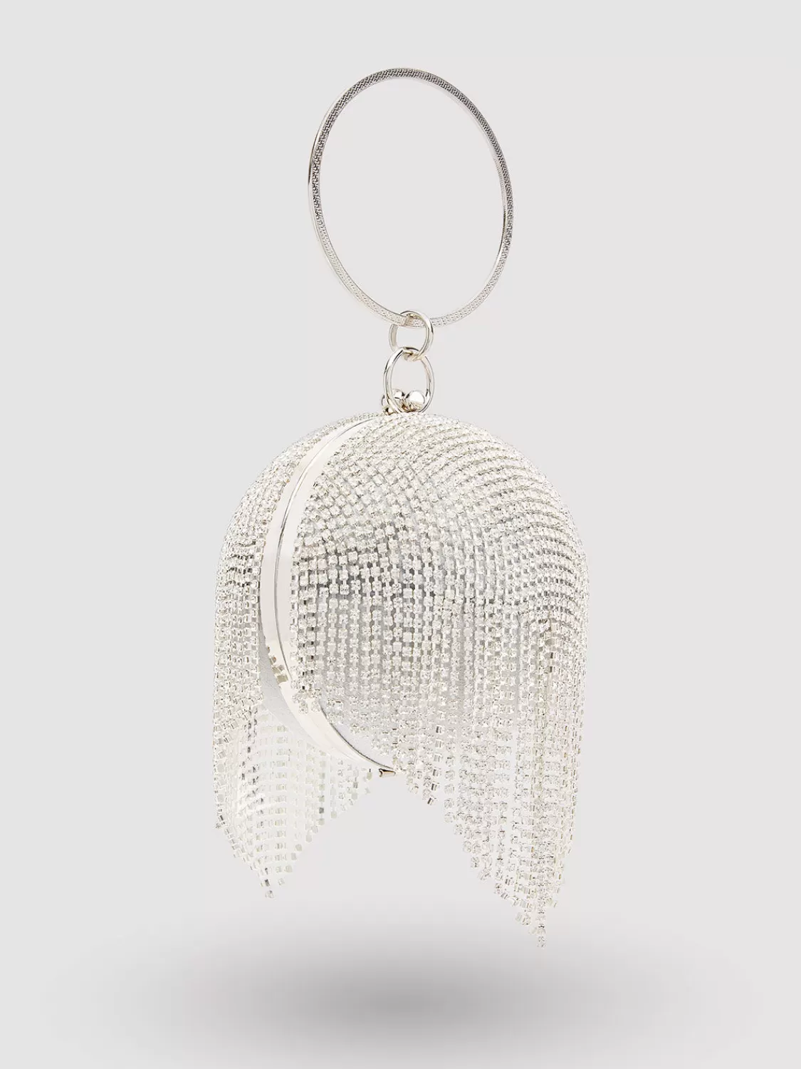 Suzy Shier Handbags By Le Château*Ball Shaped Bag With Jewelled Fringe
