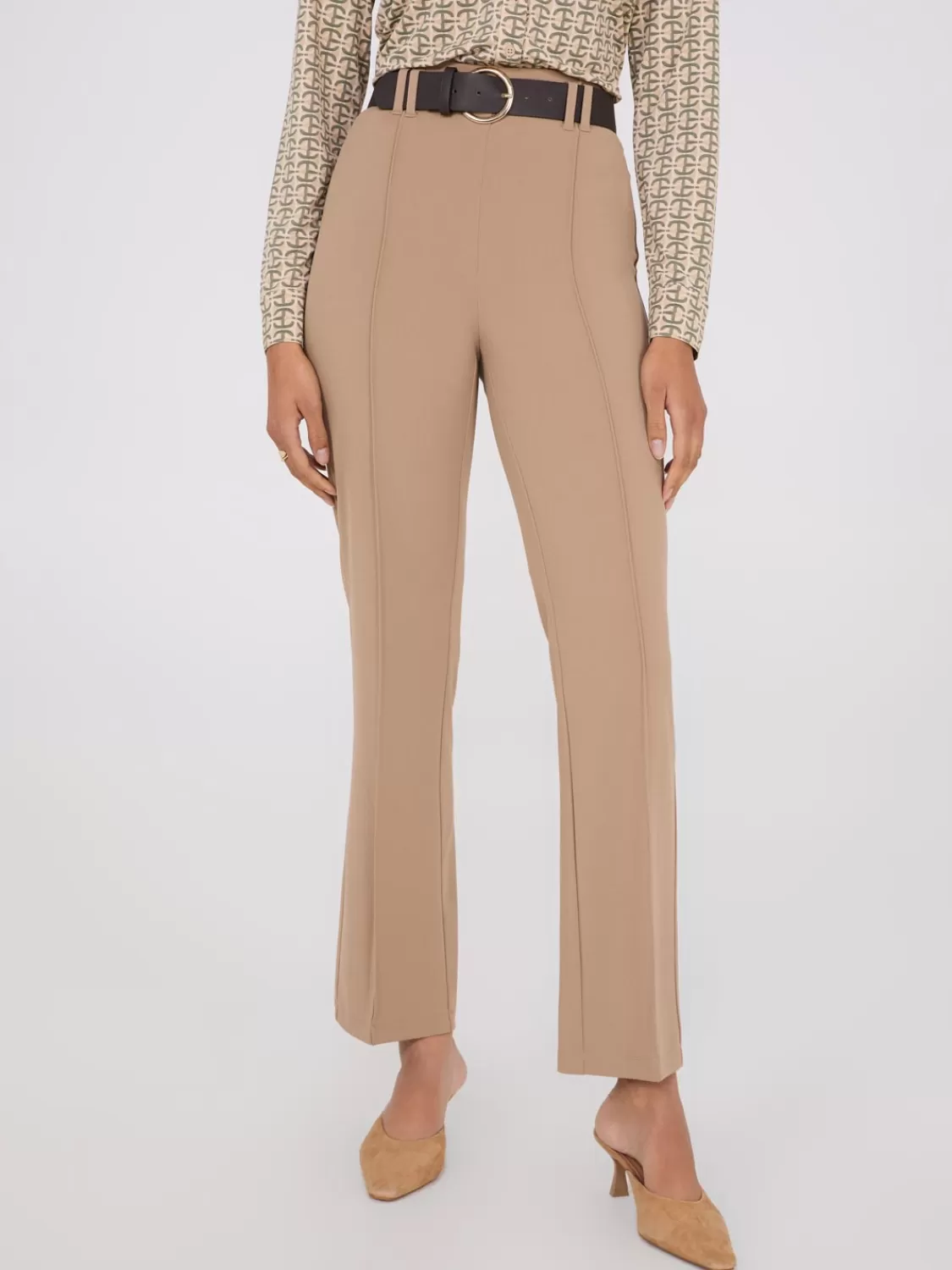 Suzy Shier Bottoms | Pants*Belted Front Pintuck Pants