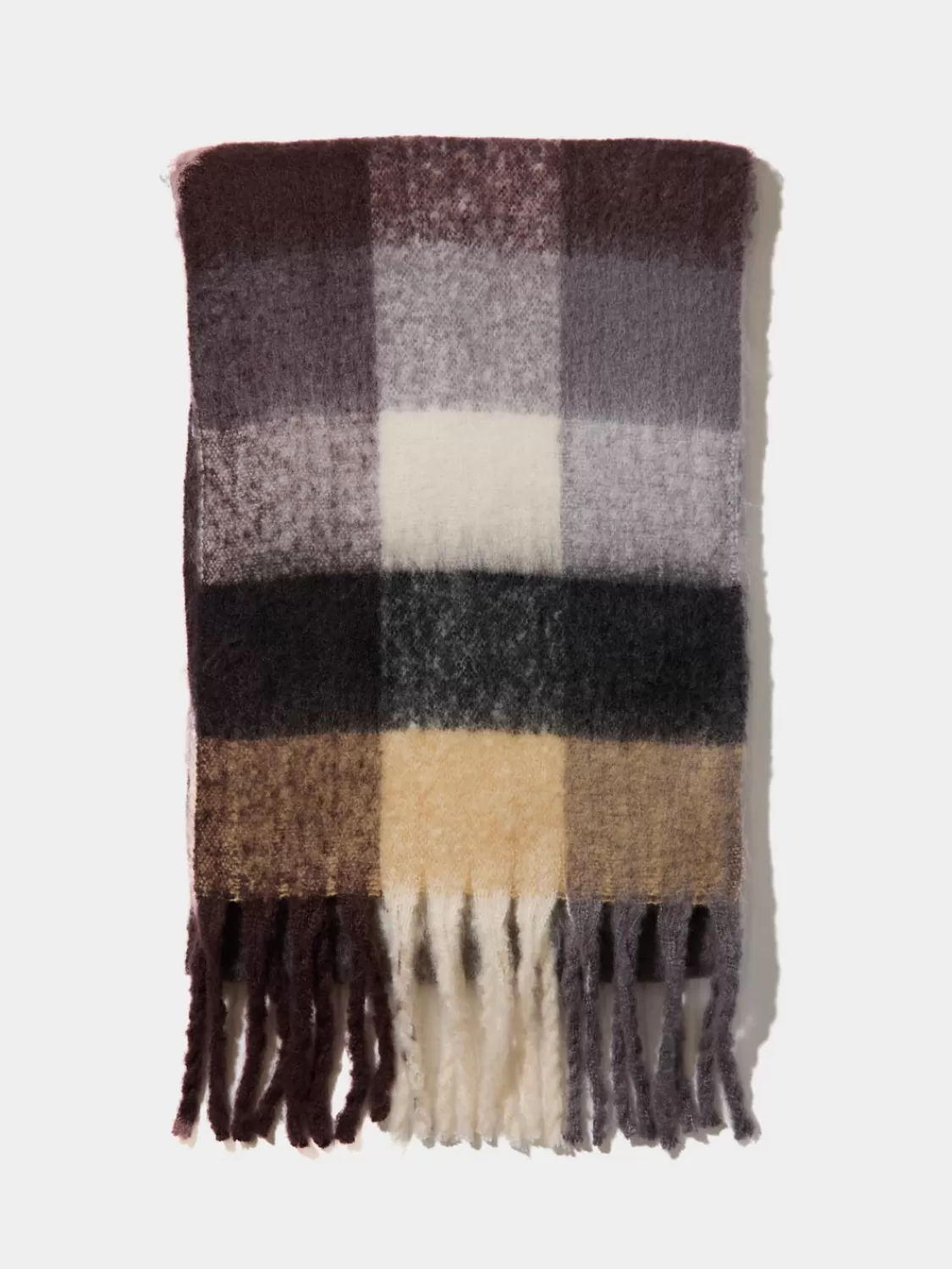 Suzy Shier Hats & Scarves & Gloves*Brushed Checkered Scarf