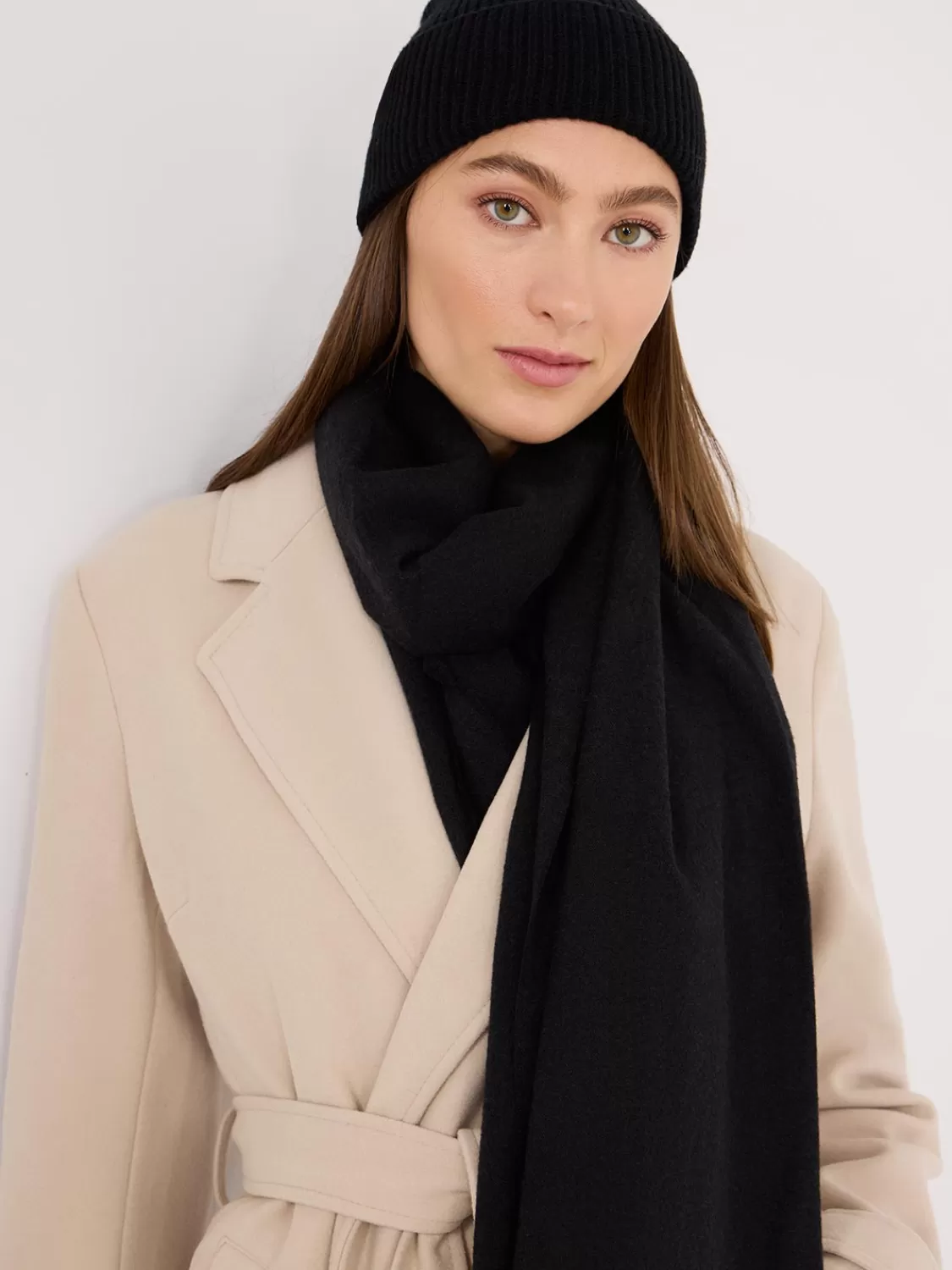 Suzy Shier Hats & Scarves & Gloves*Brushed Scarf With Fringe Edges