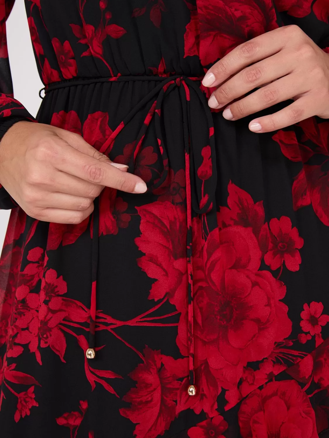 Suzy Shier Midi & Maxi | Party Dresses*Chiffon Floral Print Ruffle Skirt Maxi Dress