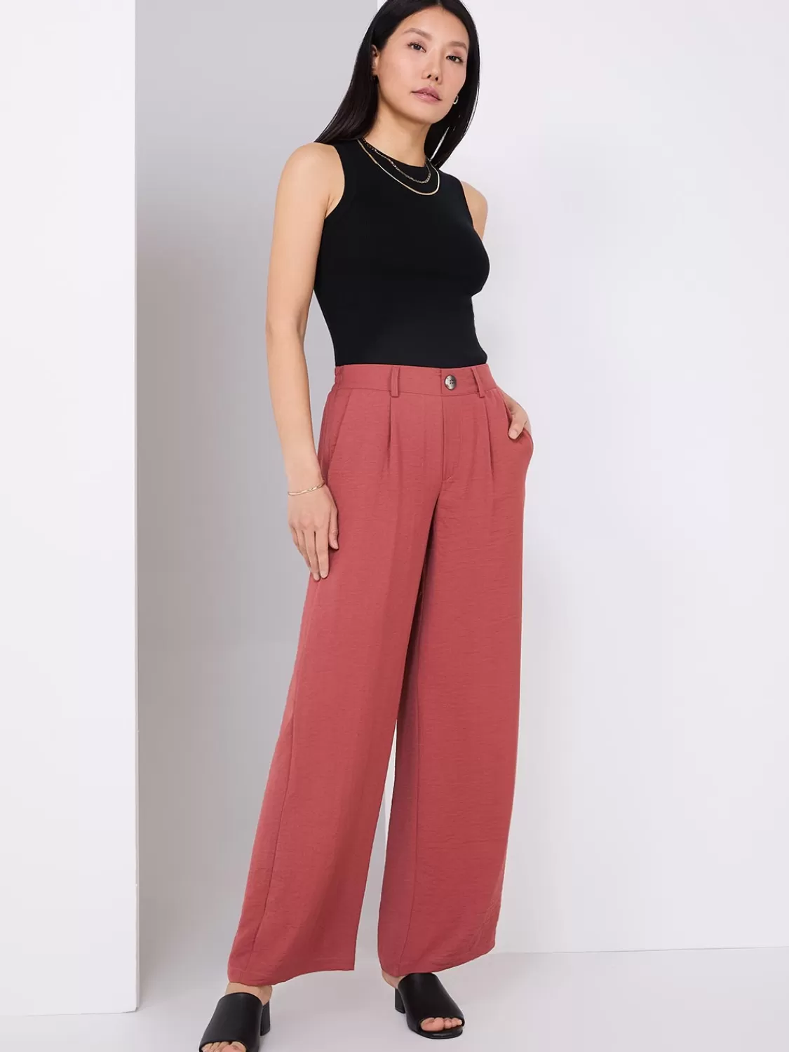 Suzy Shier Bottoms | Pants*Classic Rise Wide-Leg Pants