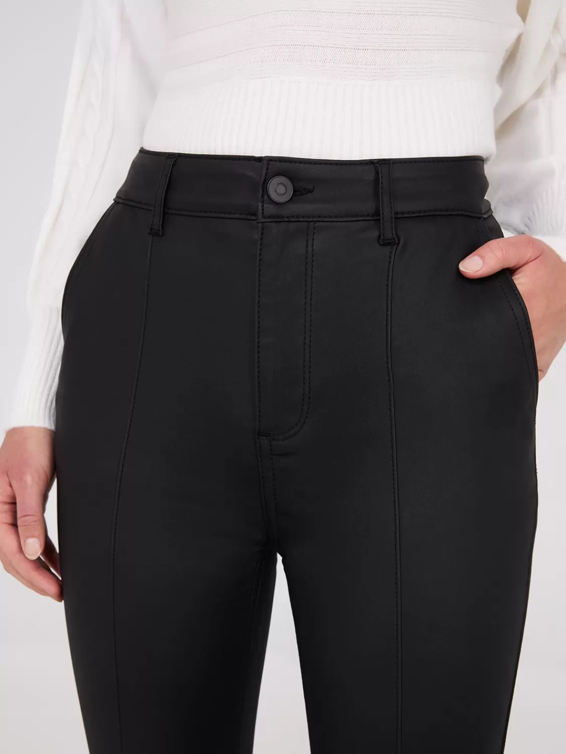 Suzy Shier Jeans | Pants*Coated Front Pintuck Pants
