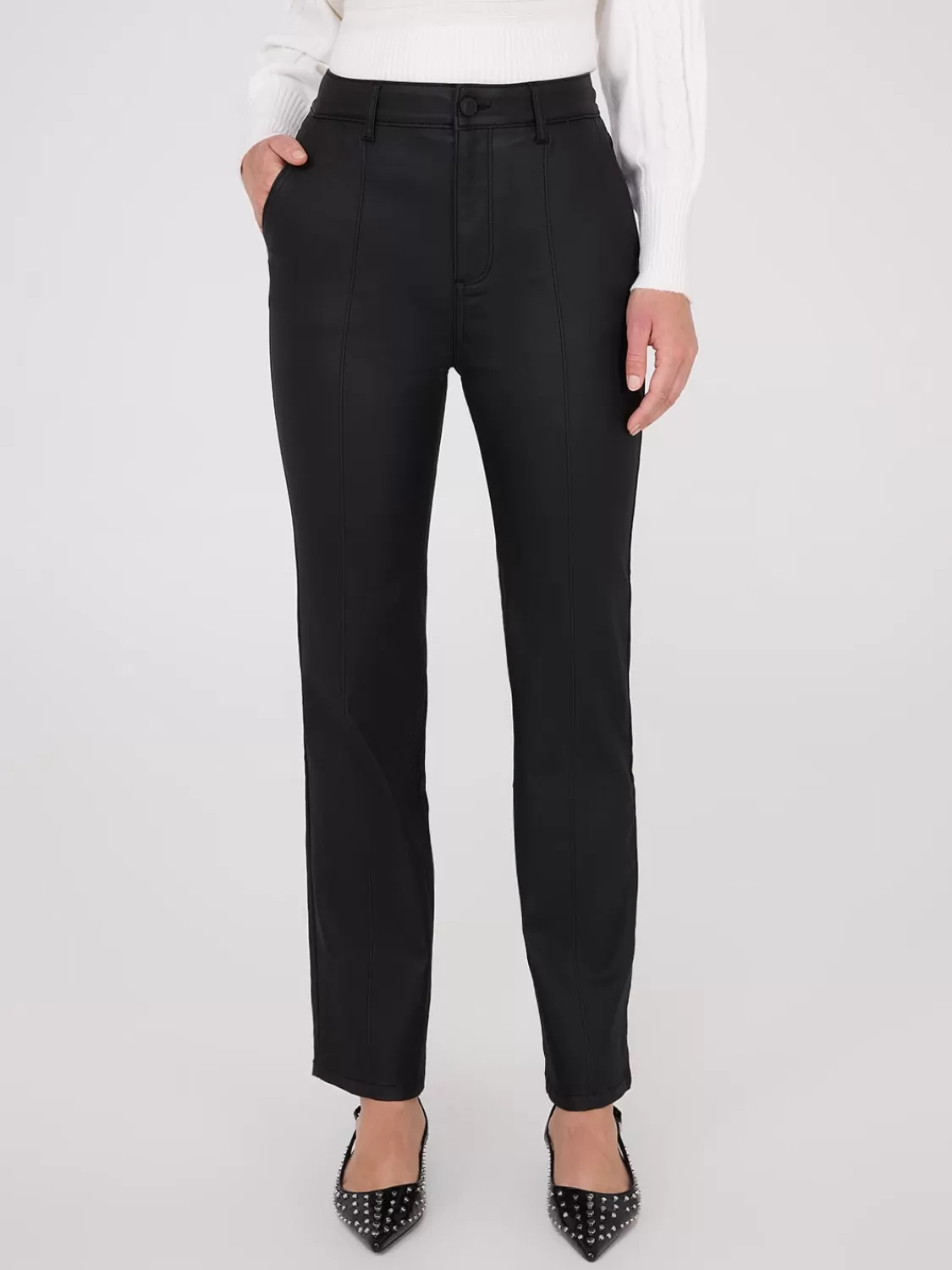 Suzy Shier Jeans | Pants*Coated Front Pintuck Pants