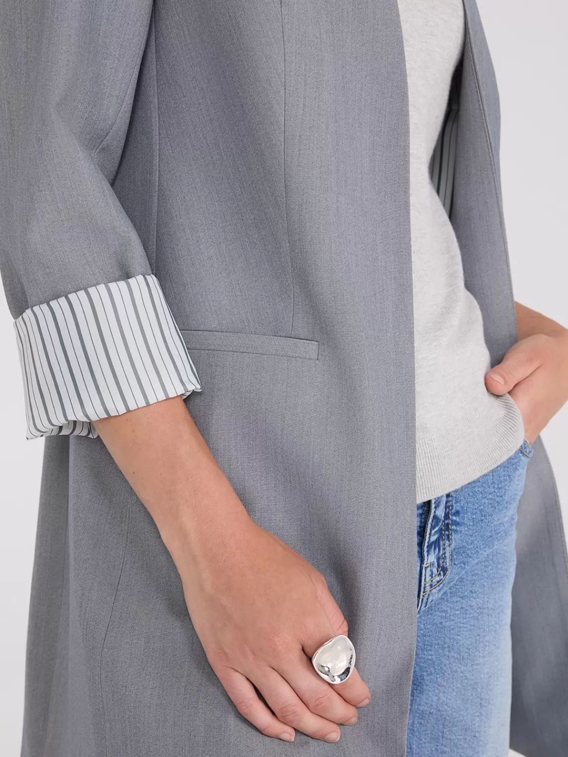 Suzy Shier Blazers & Vests*Collarless Open Blazer