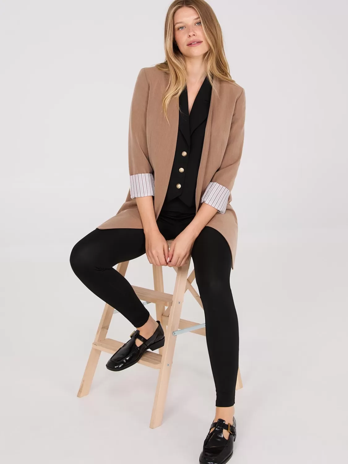 Suzy Shier Blazers & Vests*Collarless Open Blazer