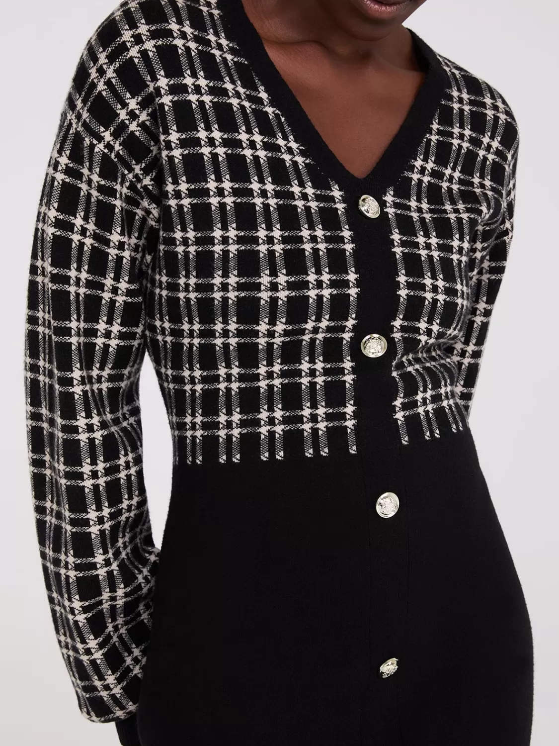 Suzy Shier Work Dresses | Dresses*Colour Block V-Neck Sweater Dress