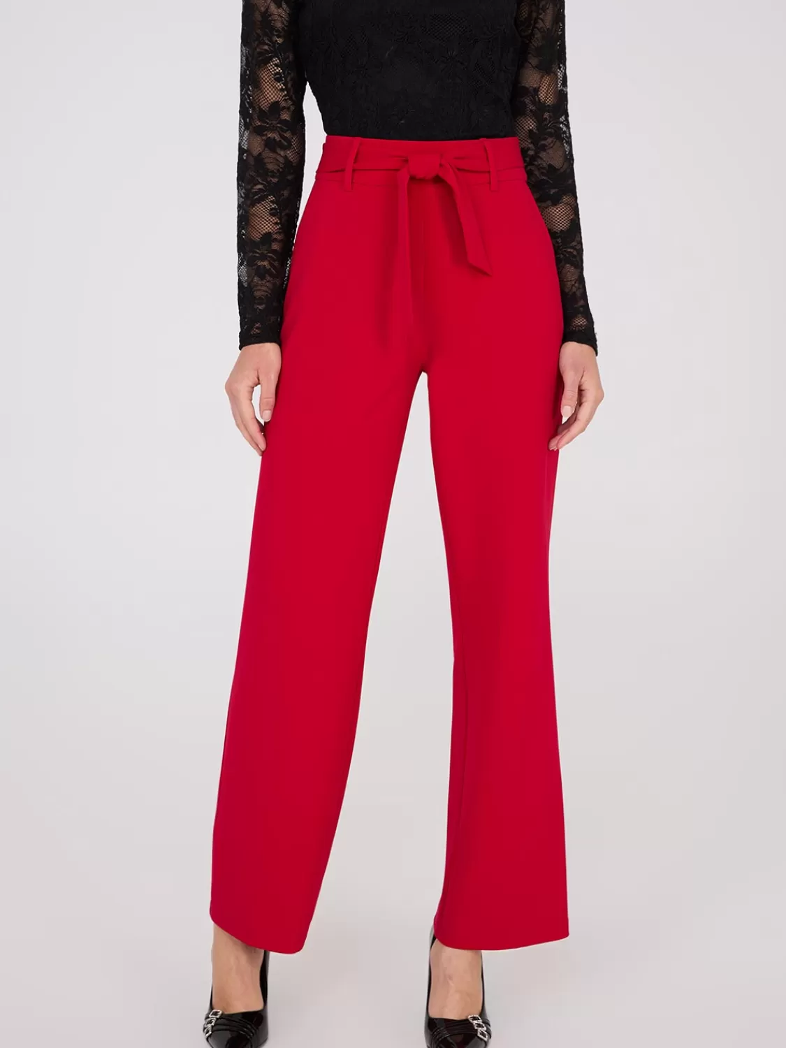 Suzy Shier Suiting | Bottoms*Crepe Sash Pants