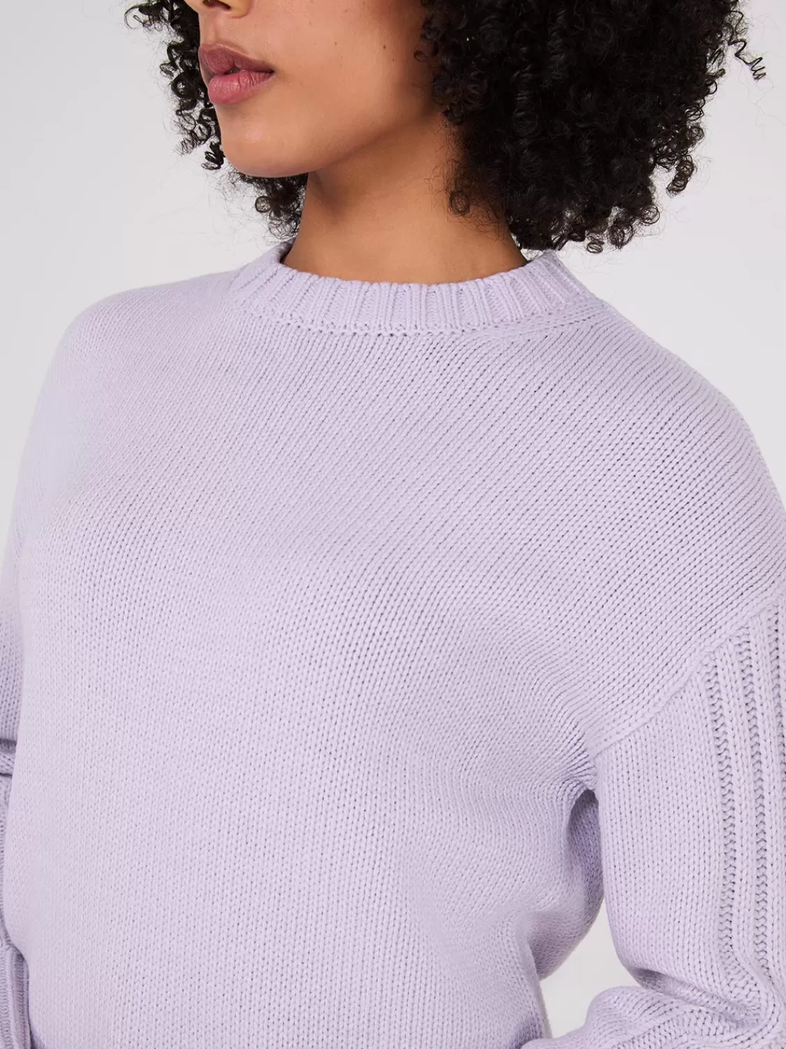Suzy Shier Long Sleeve | Sweaters & Cardigans*Crew Neck High-Low Sweater