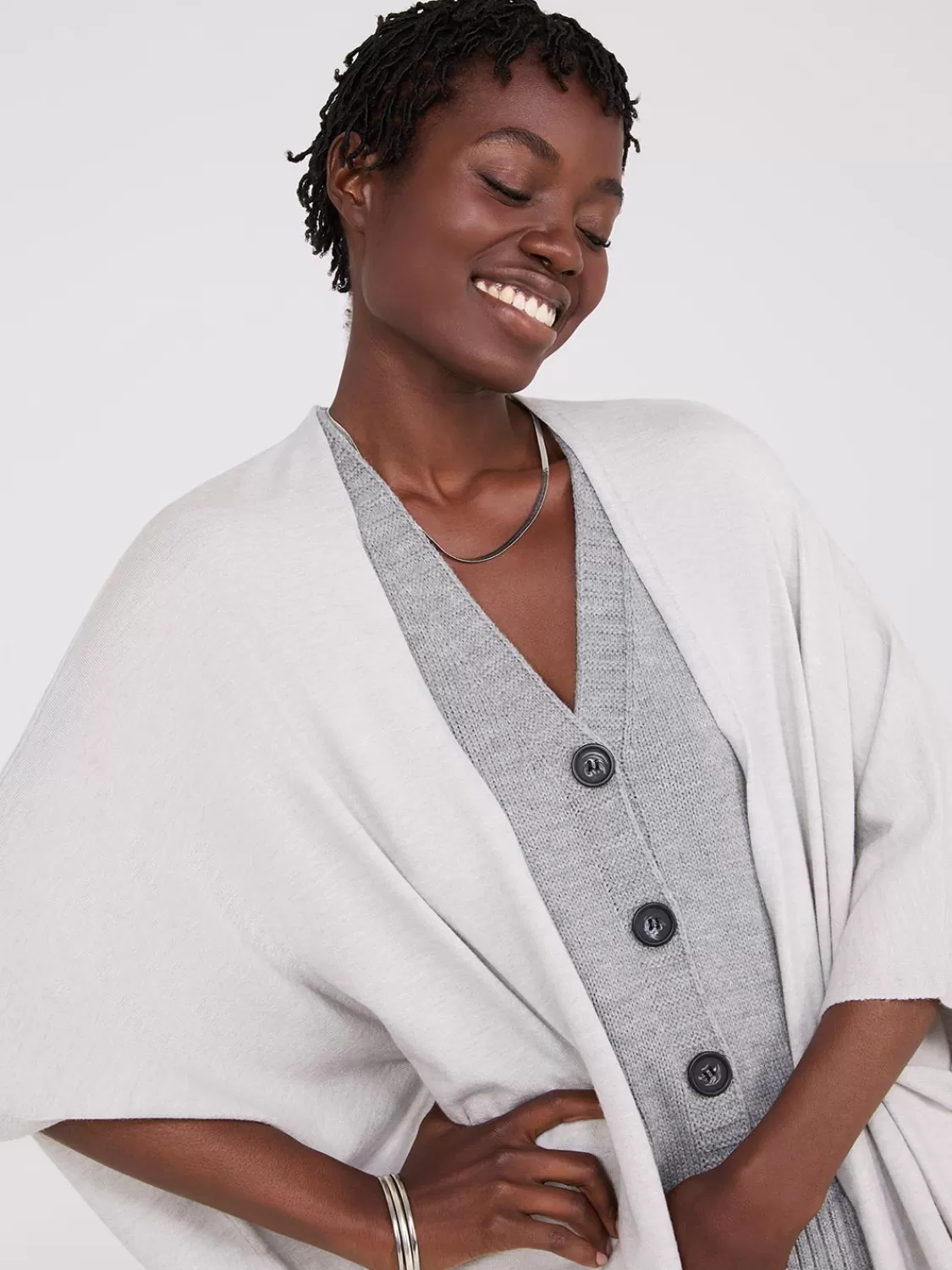 Suzy Shier Long Sleeve | Sweaters & Cardigans*Dolman Sleeve Open Cape Sweater