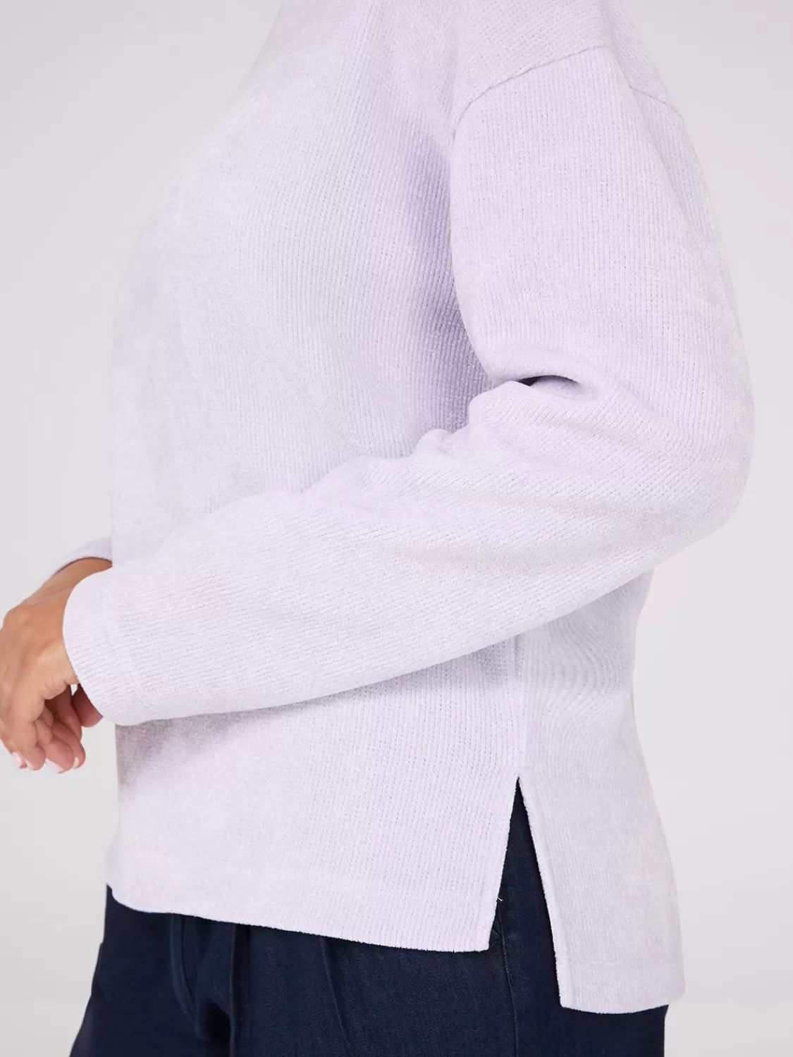 Suzy Shier Lounge & Pjs | Long Sleeve*Drop Shoulder Chenille Top