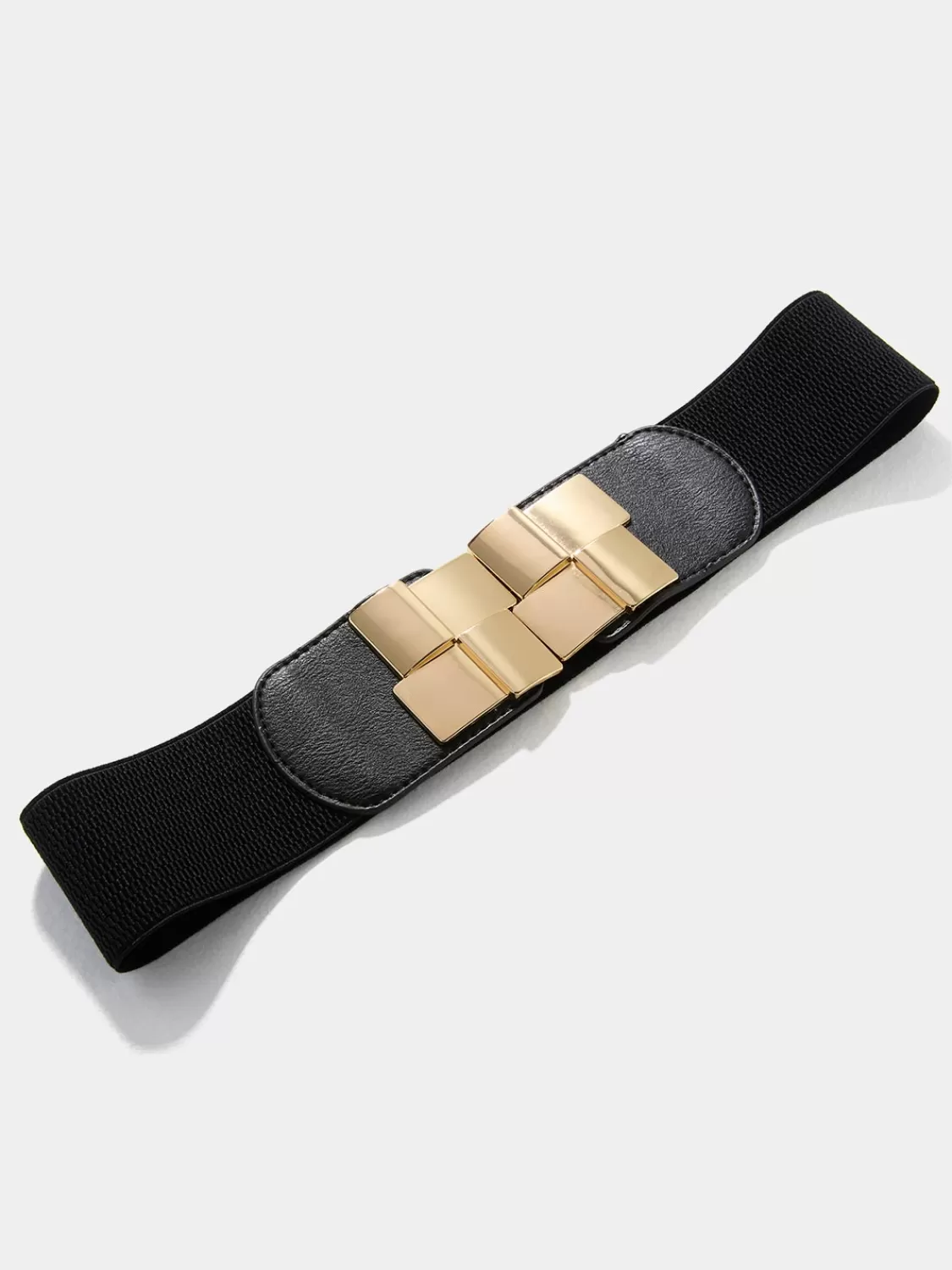 Suzy Shier Belts, Handbags & Shoes*Elastic Gold Square Buckle Belt