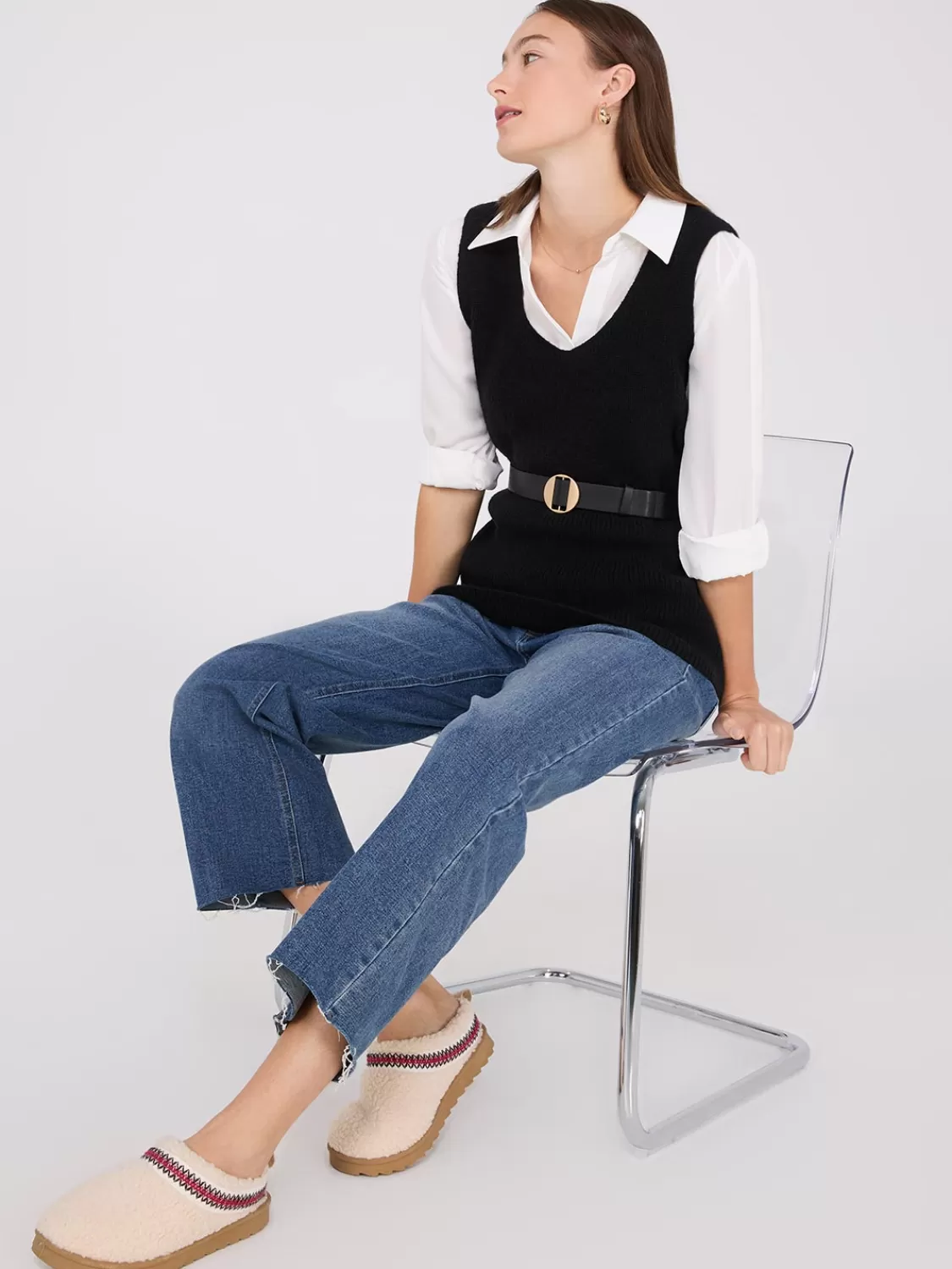 Suzy Shier Belts, Handbags & Shoes | Lounge & Pjs*Faux Fur Lined Suede Slippers