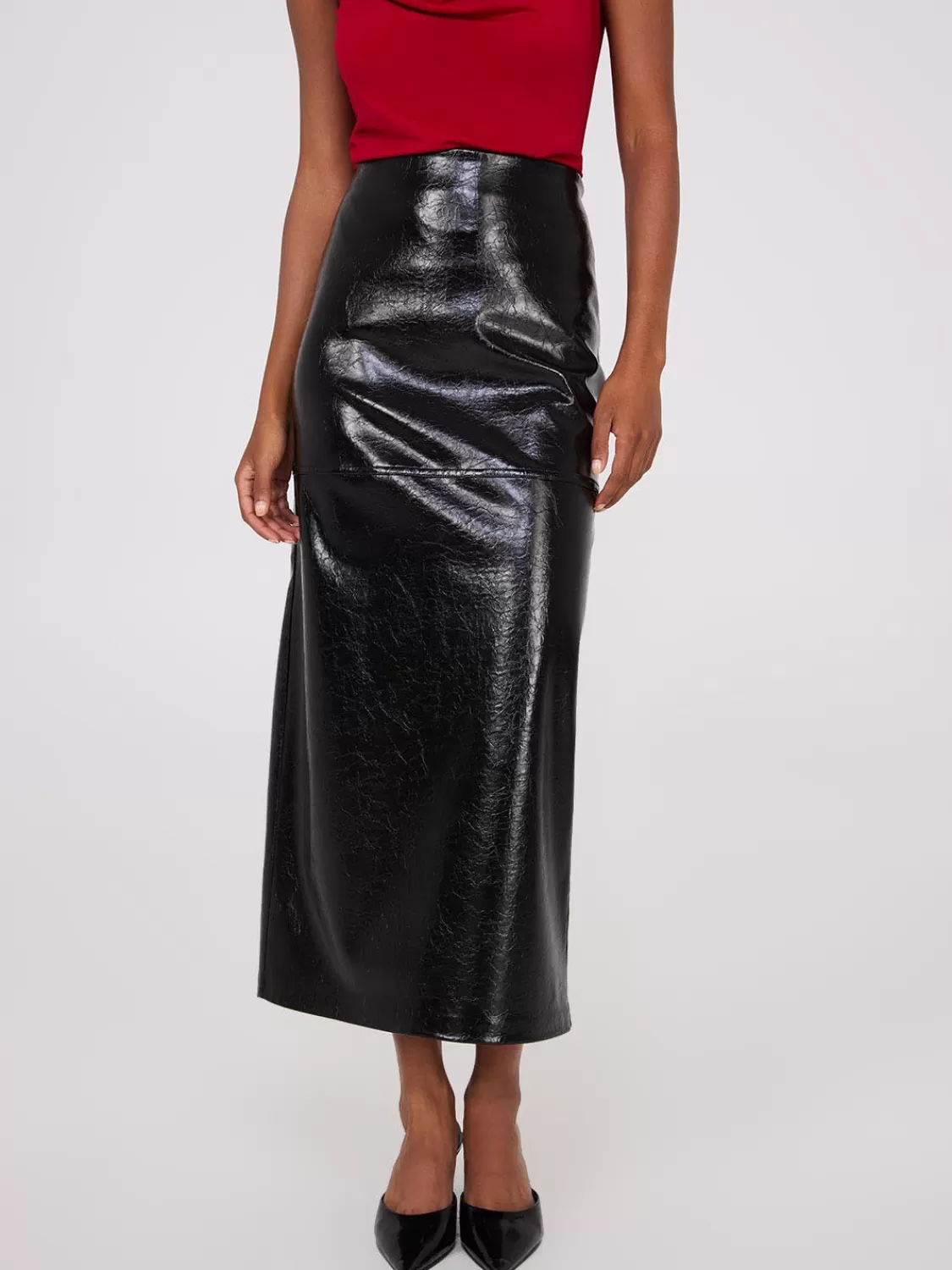 Suzy Shier Skirts*Faux Leather Column Skirt
