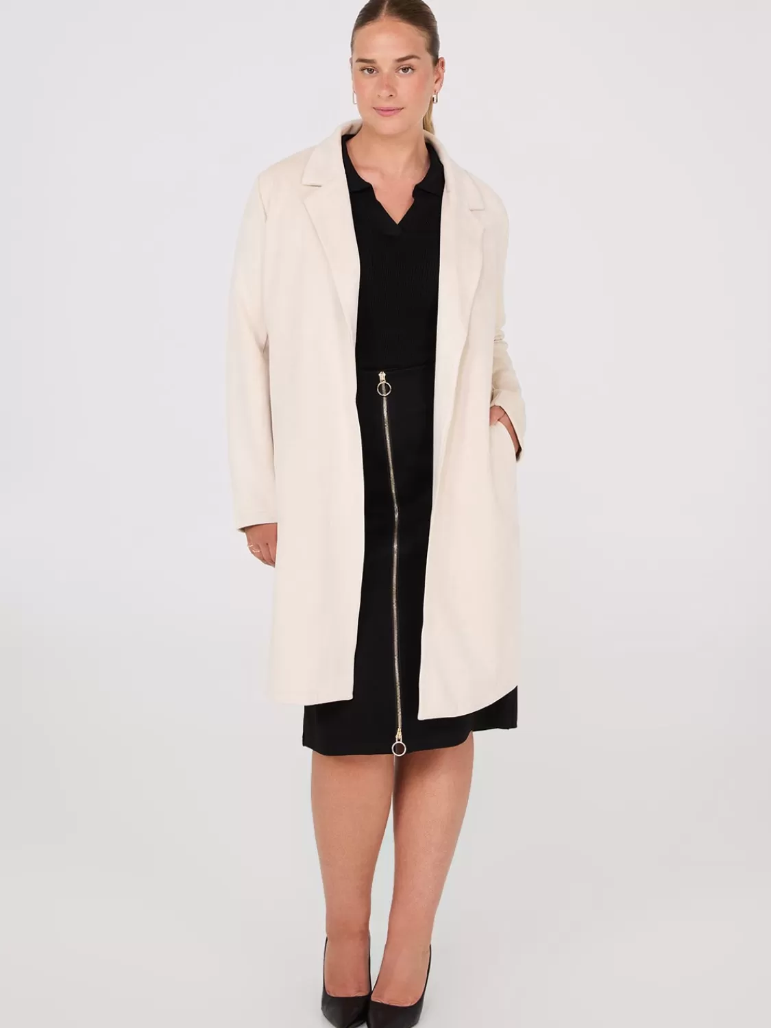 Suzy Shier Coats | Coats*Faux Suede Car Coat