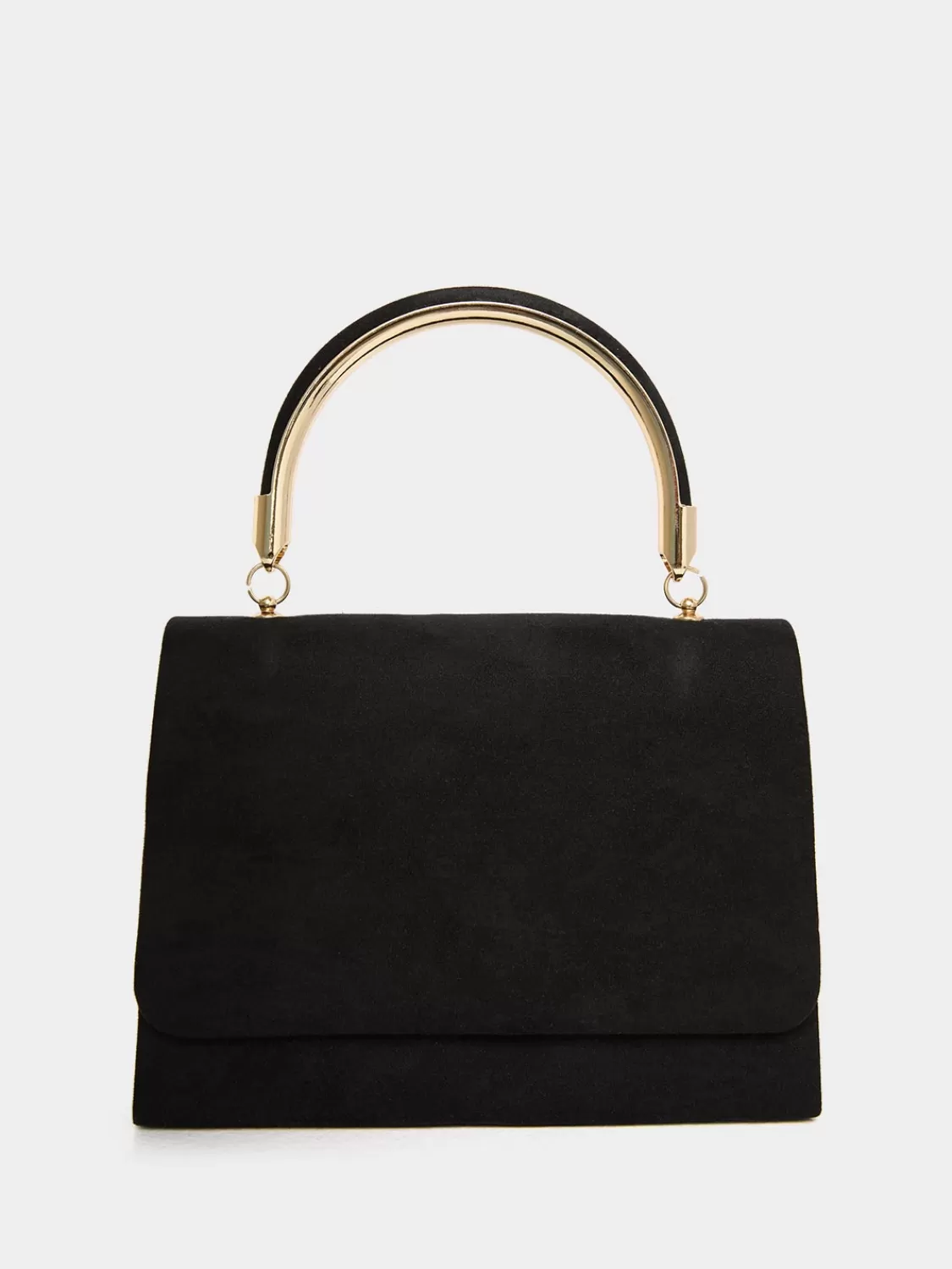 Suzy Shier Handbags By Le Château*Faux Suede Flapover Bag With Top Handle
