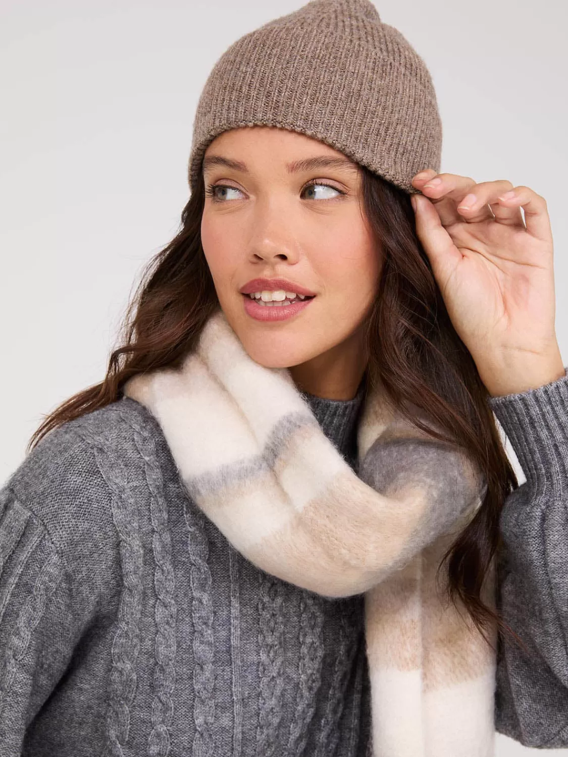 Suzy Shier Hats & Scarves & Gloves*Faux Wool Ribbed Beanie