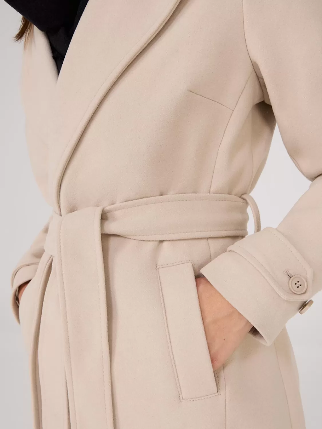 Suzy Shier Coats | Coats*Faux Wool Wrap Coat