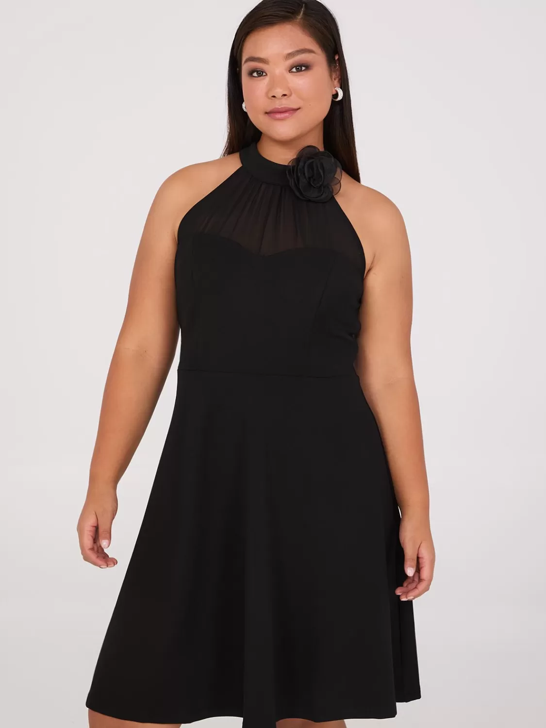 Suzy Shier Mini | Party Dresses*Fit & Flare Halter Neck Dress