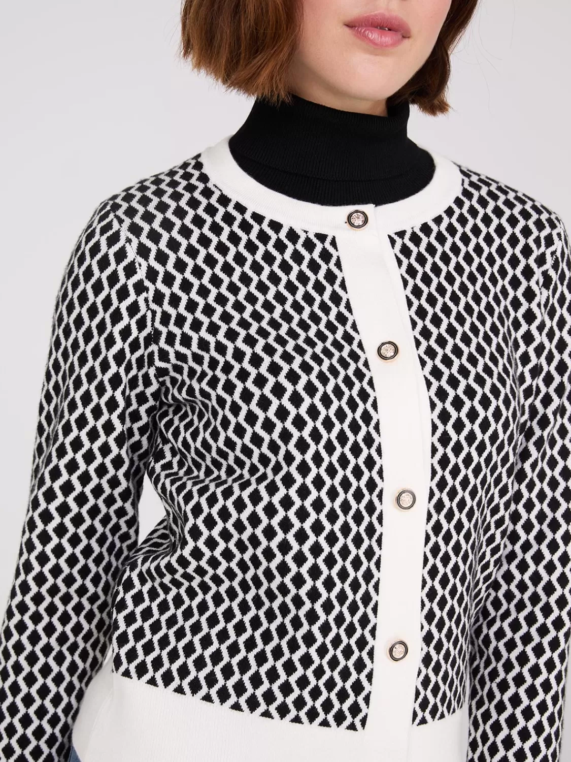 Suzy Shier Long Sleeve | Fashion Tops*Geo Print Cardigan