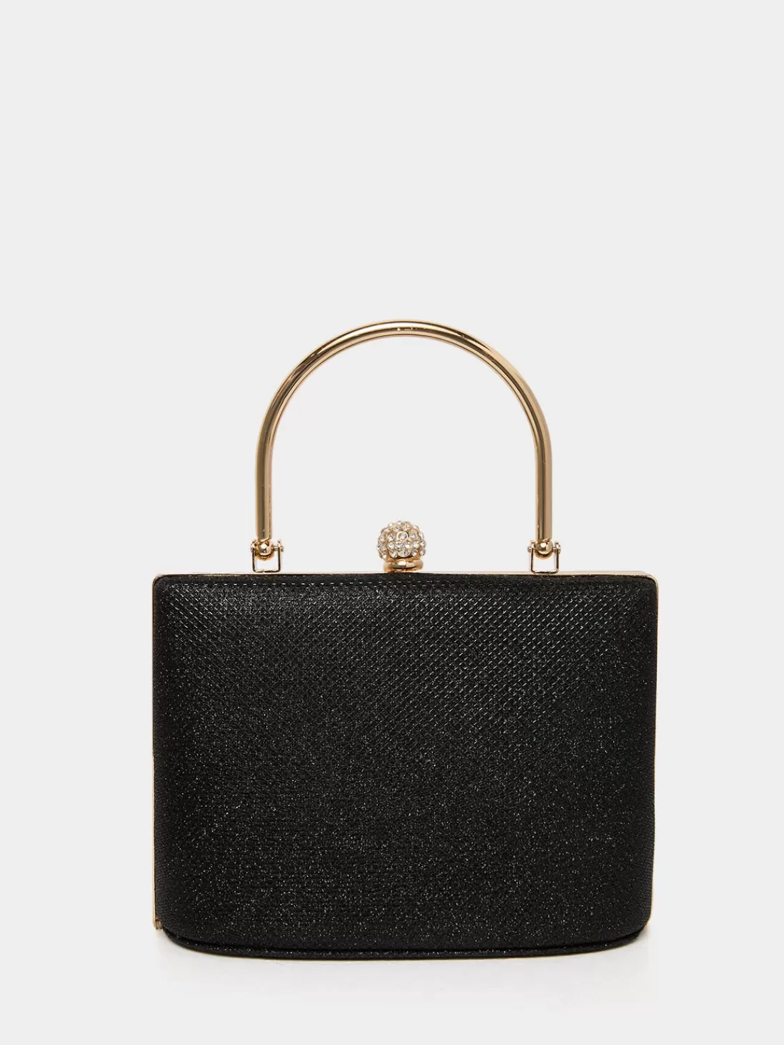 Suzy Shier Handbags By Le Château*Glitter Minaudiere With Top Handle
