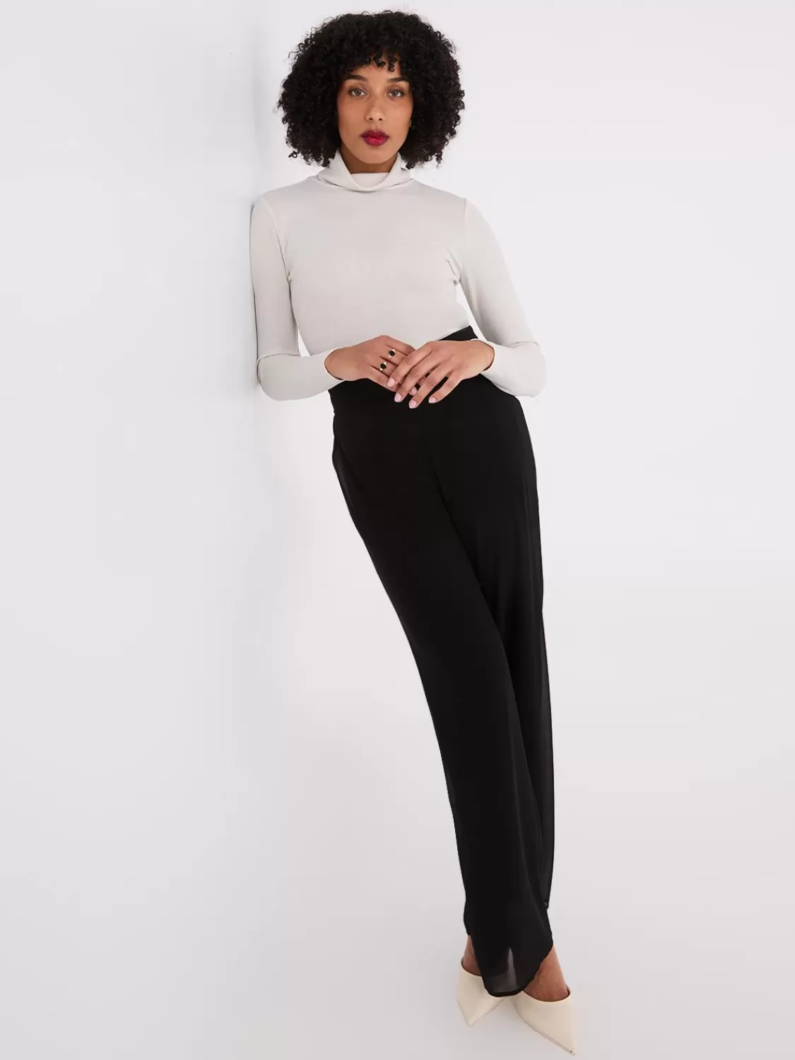 Suzy Shier Long Sleeve*Glitter Turtleneck Top