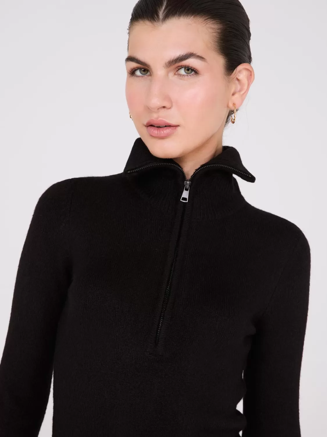 Suzy Shier Long Sleeve | Sweaters & Cardigans*Half-Zip High-Neck Sweater
