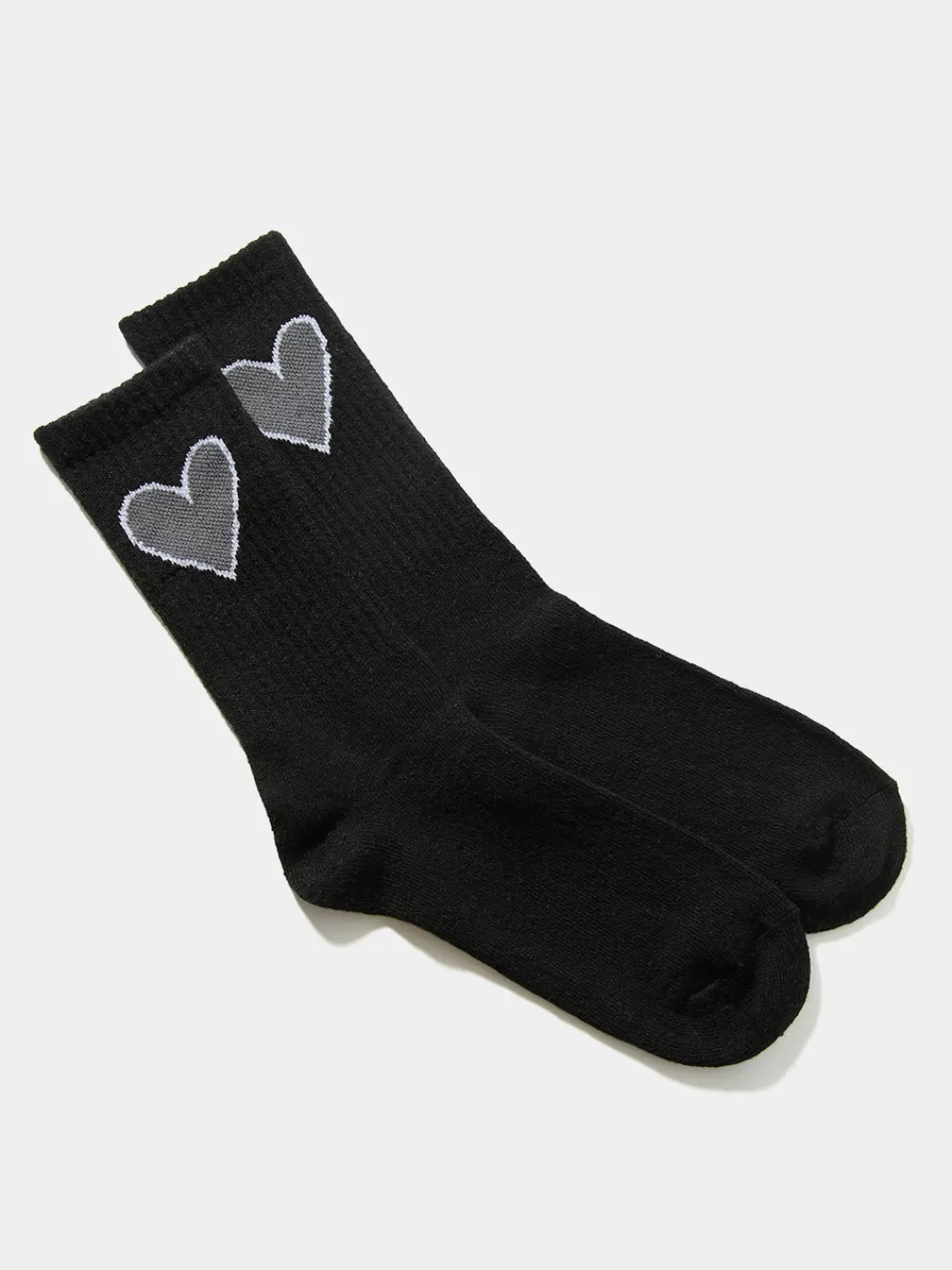 Suzy Shier Socks & Tights*Heart Detail Crew Socks