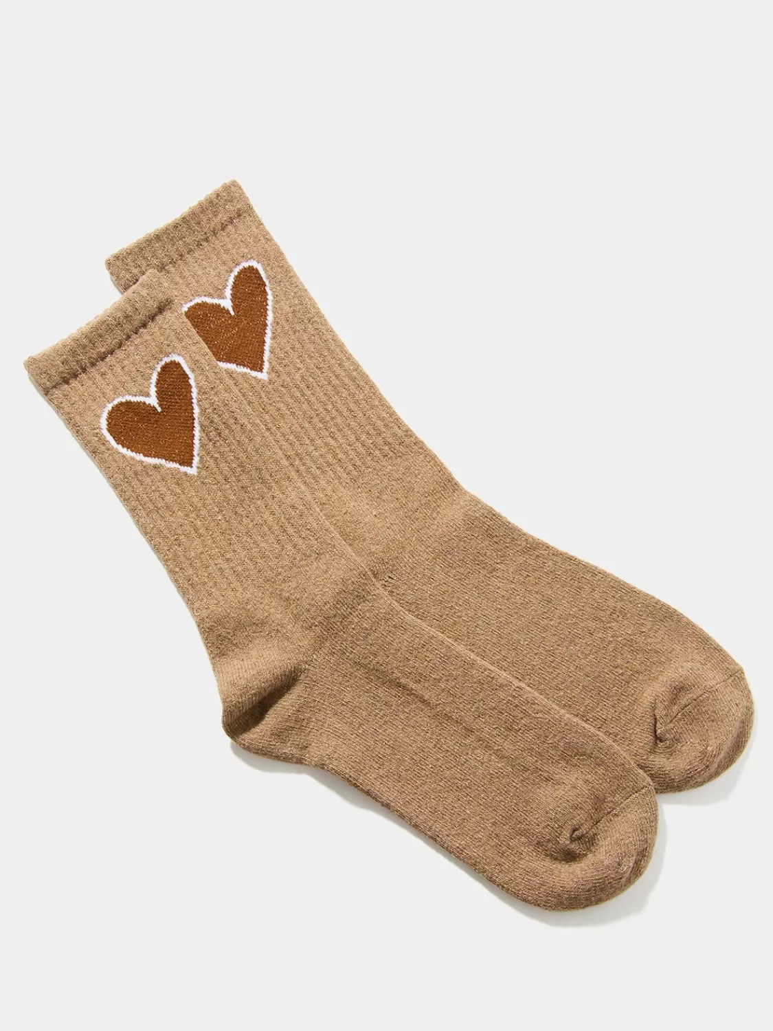 Suzy Shier Socks & Tights*Heart Detail Crew Socks
