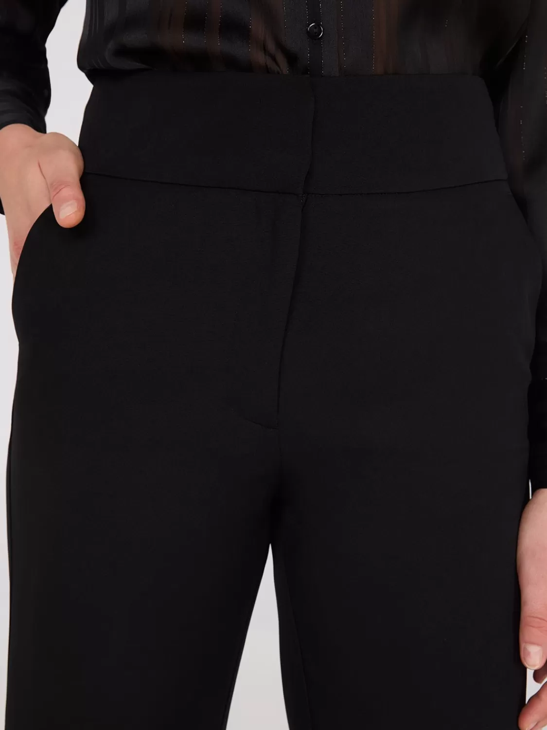Suzy Shier Suiting | Bottoms*High-Rise Wide Waistband Pants