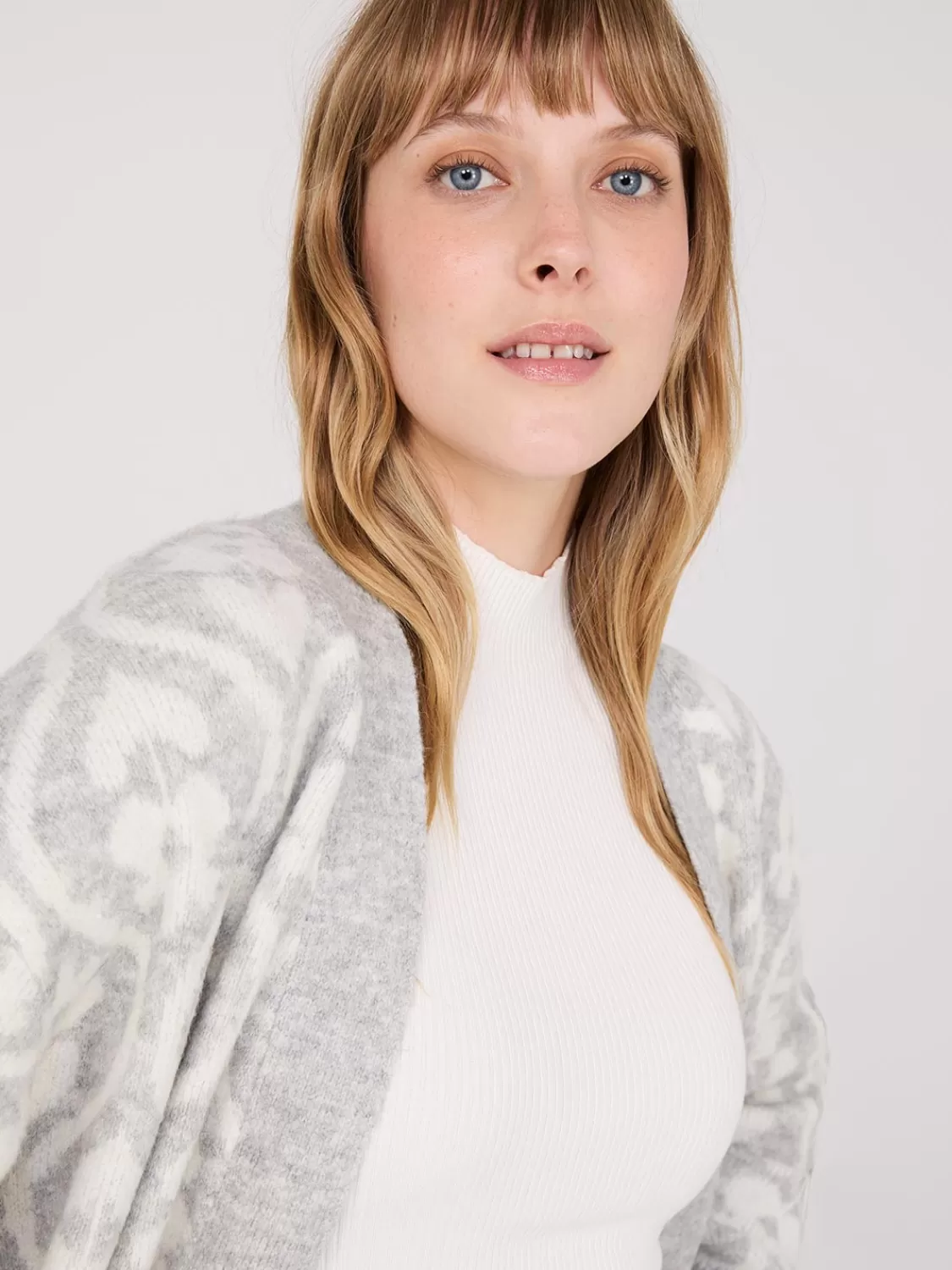 Suzy Shier Long Sleeve | Sweaters & Cardigans*Jacquard Drop Shoulder Duster