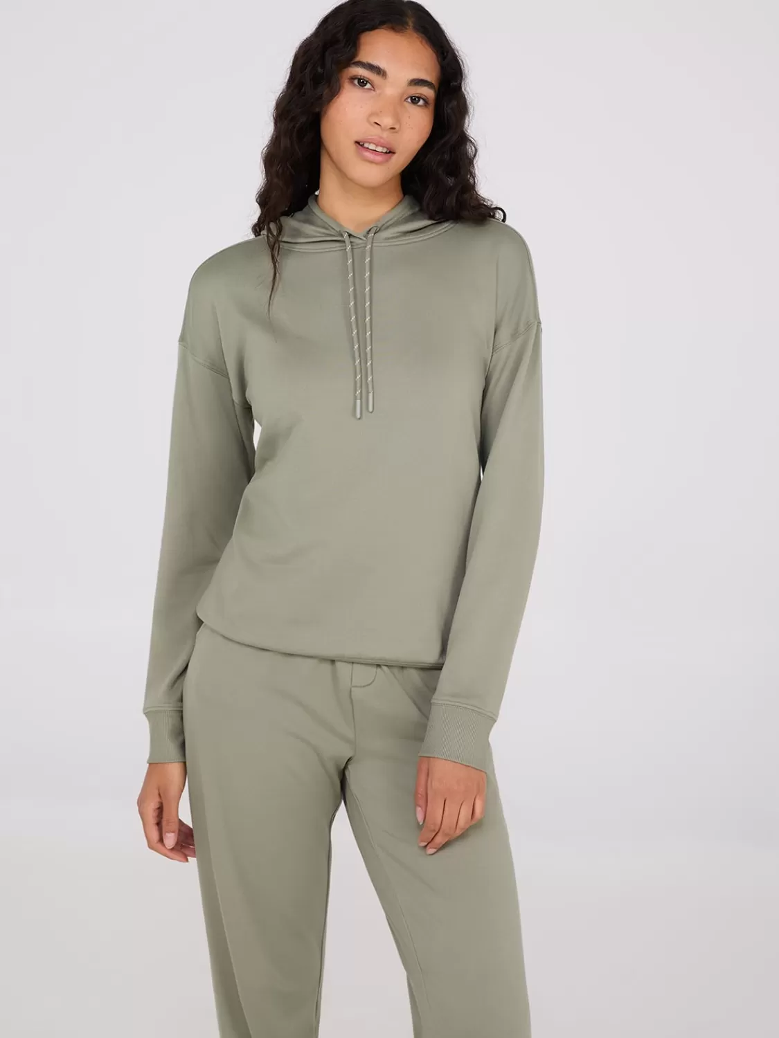 Suzy Shier Lounge & Pjs | Long Sleeve*Lightweight Fleece Hoodie