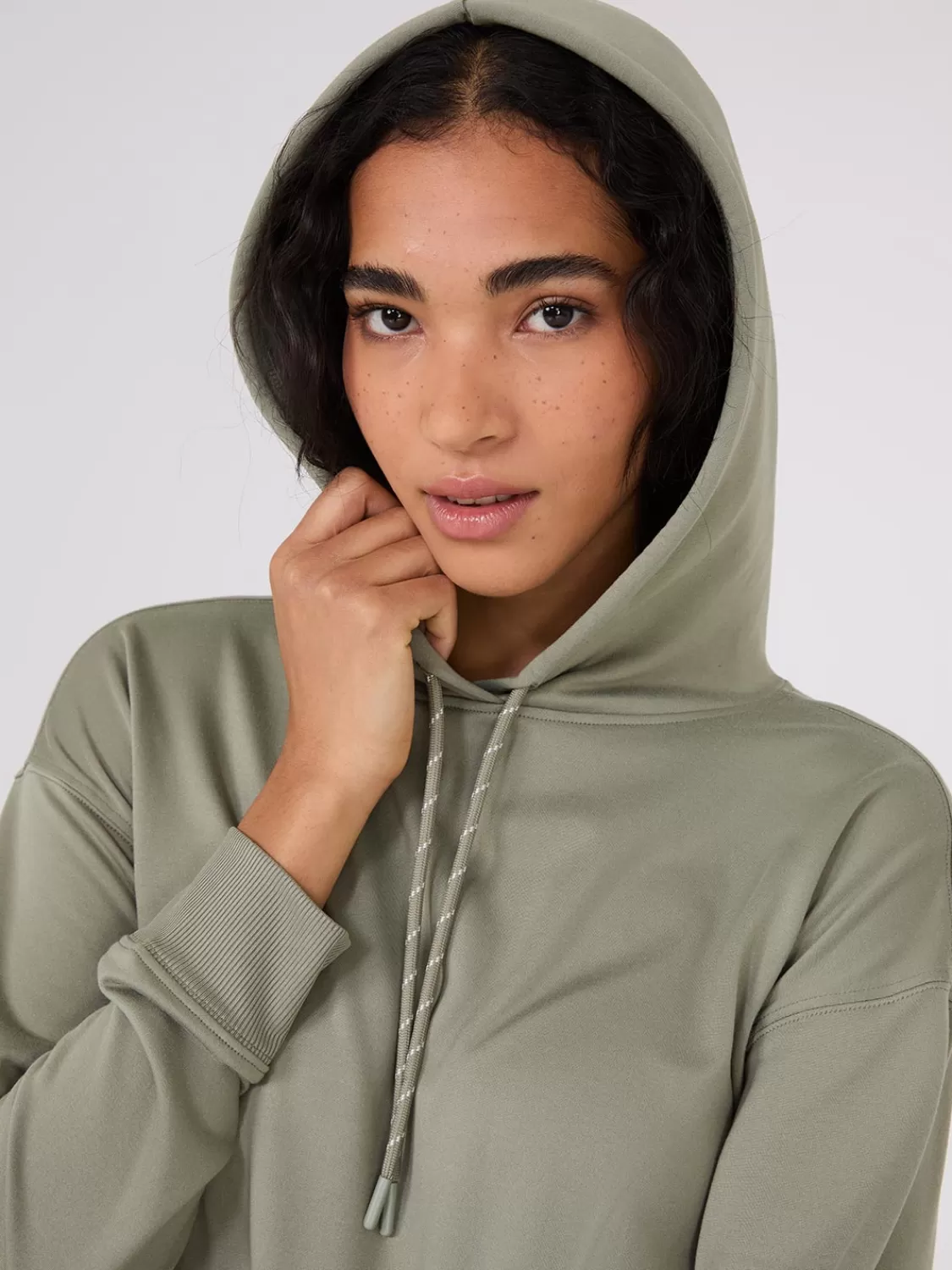 Suzy Shier Lounge & Pjs | Long Sleeve*Lightweight Fleece Hoodie