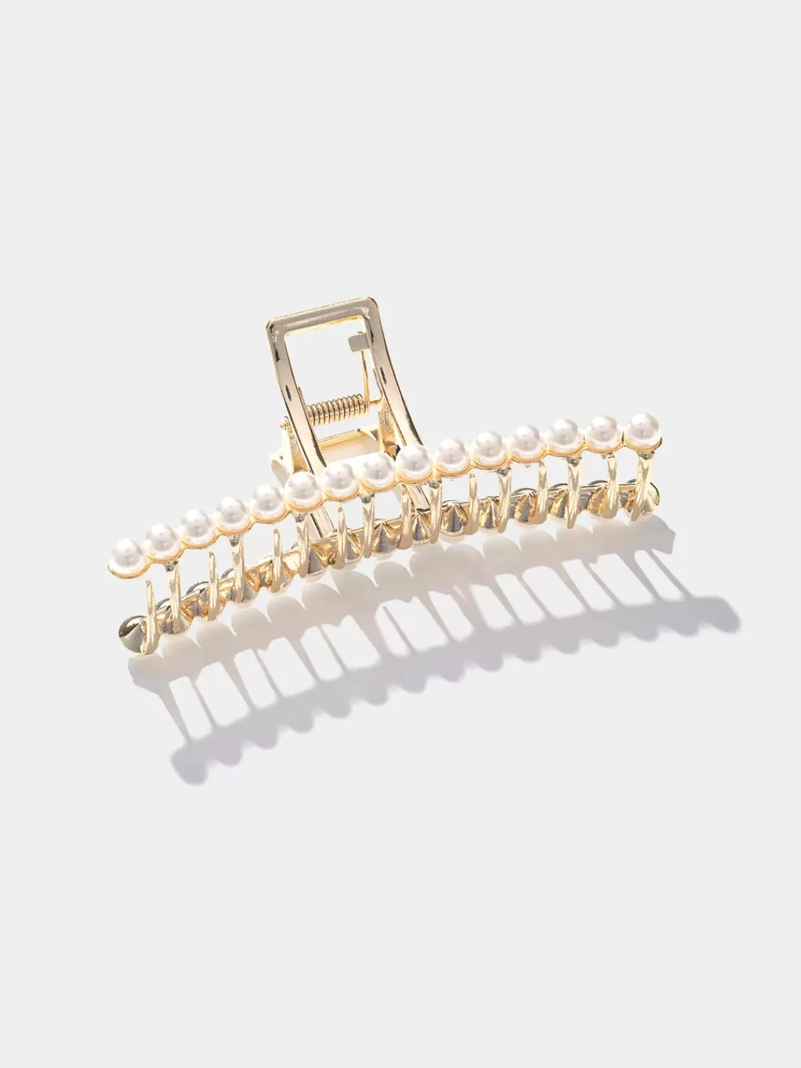 Suzy Shier Hair Accessories*Metal Claw Clip With Pearls
