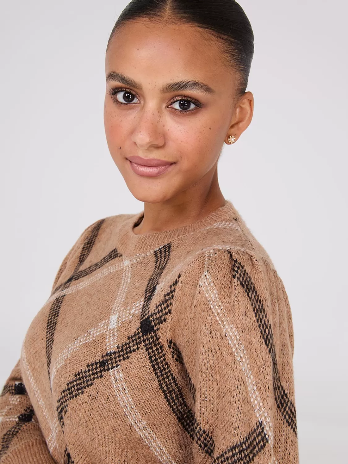 Suzy Shier Long Sleeve | Sweaters & Cardigans*Metallic Jacquard Crew Neck Sweater