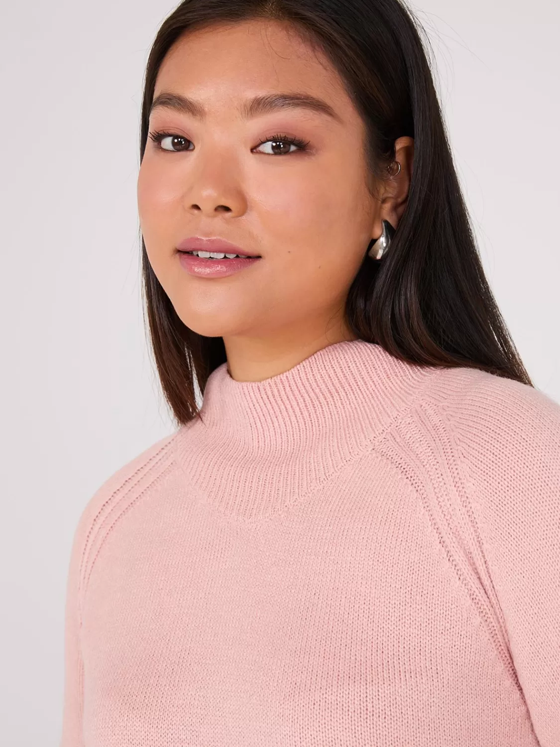 Suzy Shier Long Sleeve | Sweaters & Cardigans*Mock Neck Raglan Sleeve Sweater