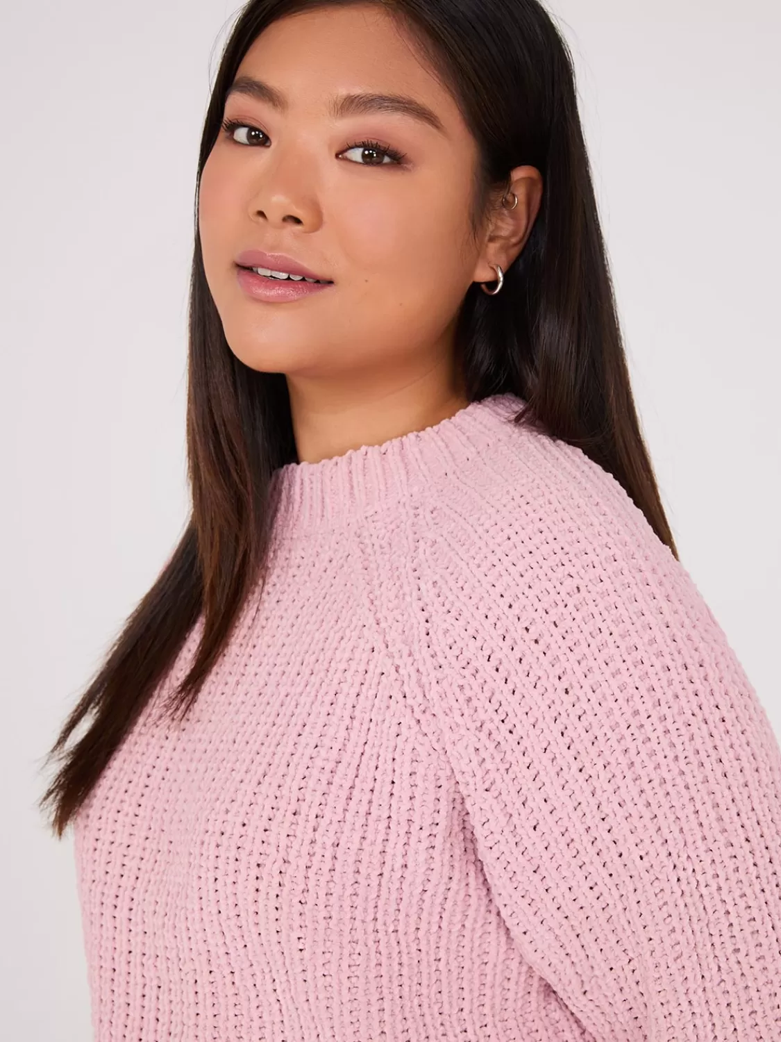 Suzy Shier Long Sleeve | Sweaters & Cardigans*Mock Neck Shaker Stitch Chenille Sweater