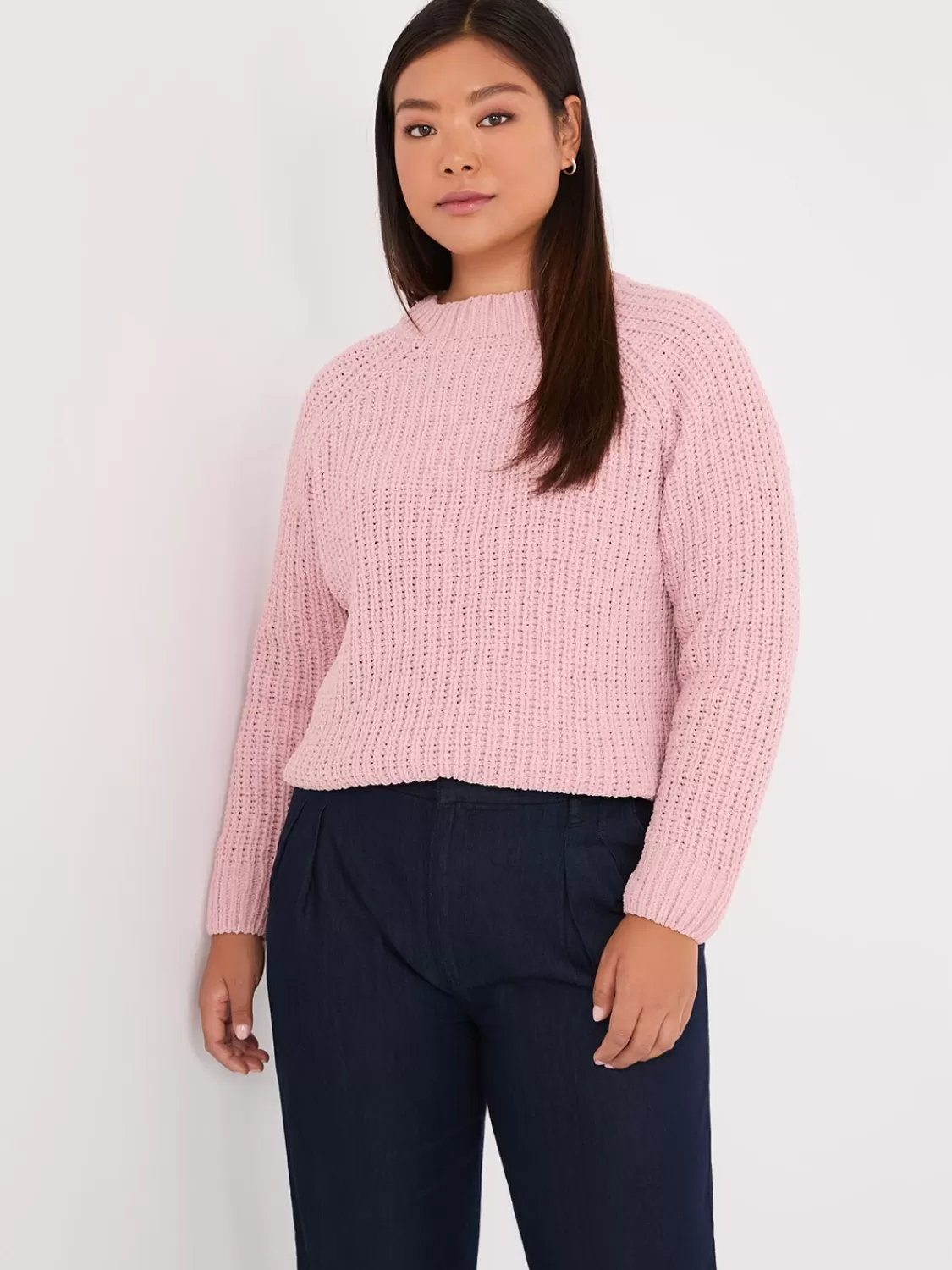 Suzy Shier Long Sleeve | Sweaters & Cardigans*Mock Neck Shaker Stitch Chenille Sweater