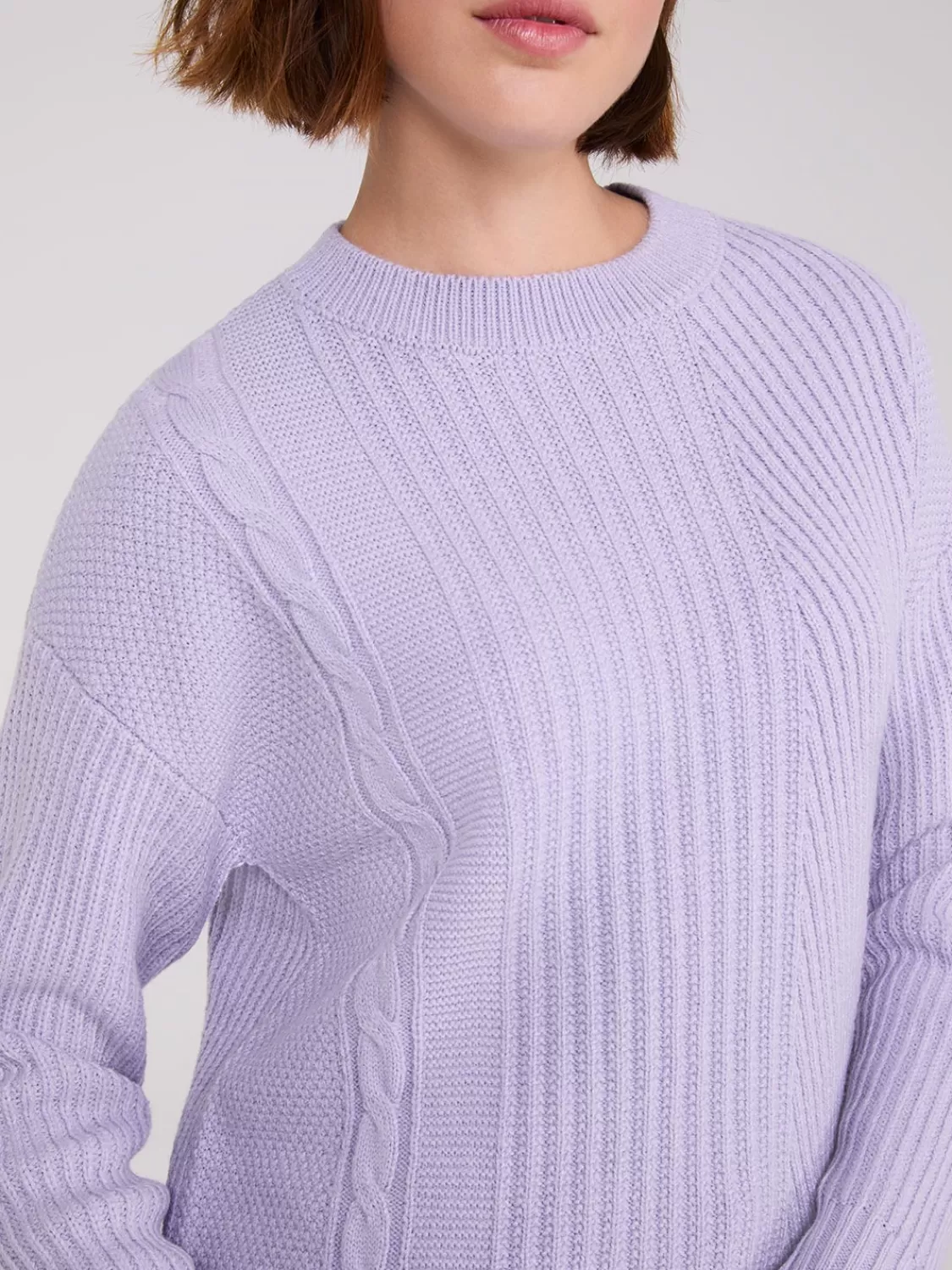 Suzy Shier Long Sleeve | Sweaters & Cardigans*Multi Stitch Crew Neck Sweater