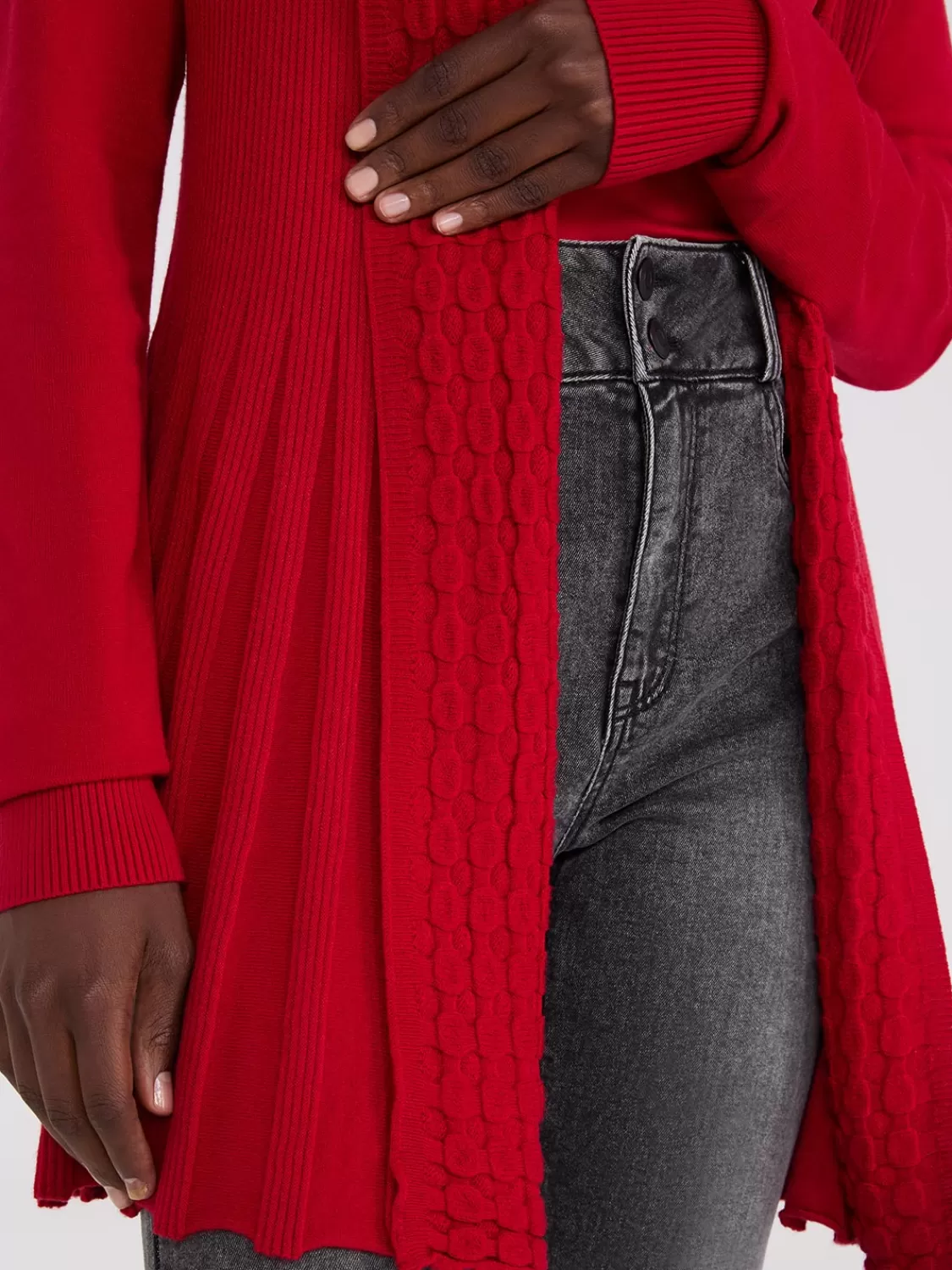 Suzy Shier Long Sleeve | Sweaters & Cardigans*Multi Stitch Shawl Collar Duster Cardigan
