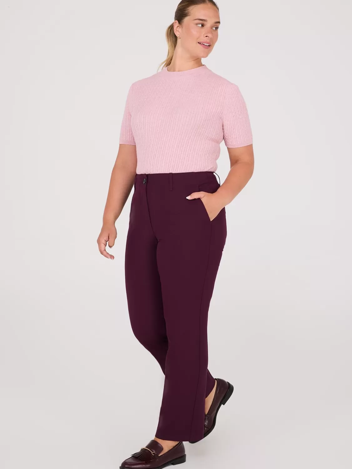 Suzy Shier Suiting | Bottoms*No Waistband Straight Leg Pants