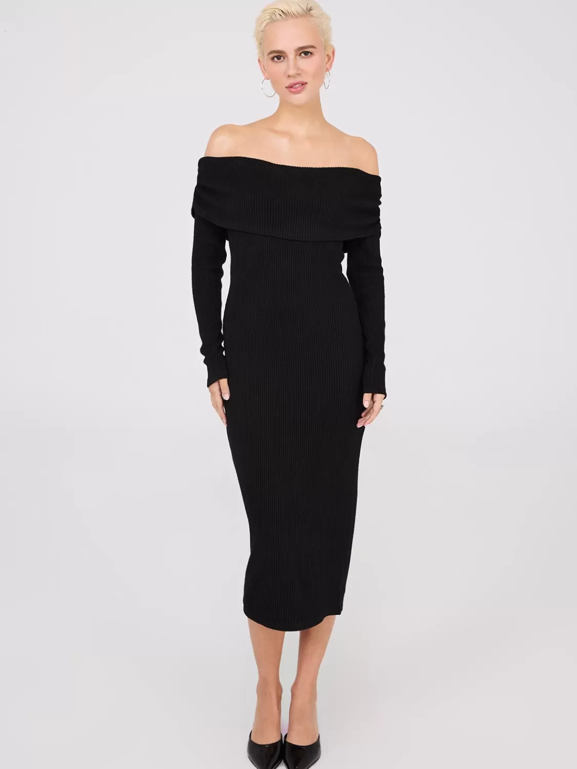 Suzy Shier Midi & Maxi | Party Dresses*Off-The-Shoulder Ribbed Column Dress