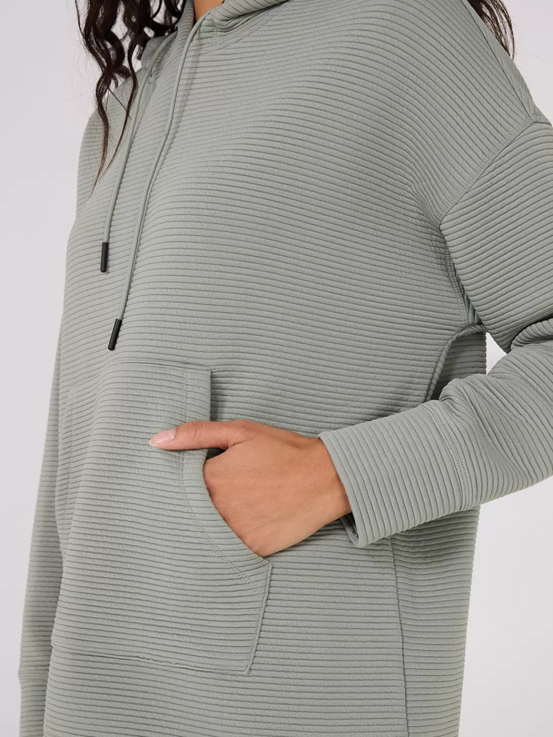Suzy Shier Lounge & Pjs | Long Sleeve*Ottoman Ribbed Hoodie